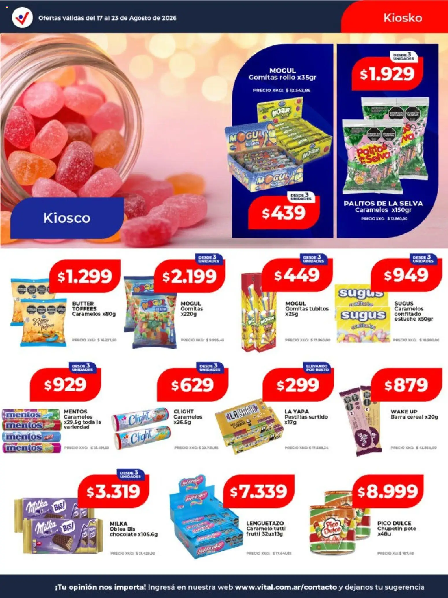 Vital - Ofertas │ válido desde el 17/08/2026 | Página: 23 | Productos: Gomitas, Dulce, Estuche, Chocolate