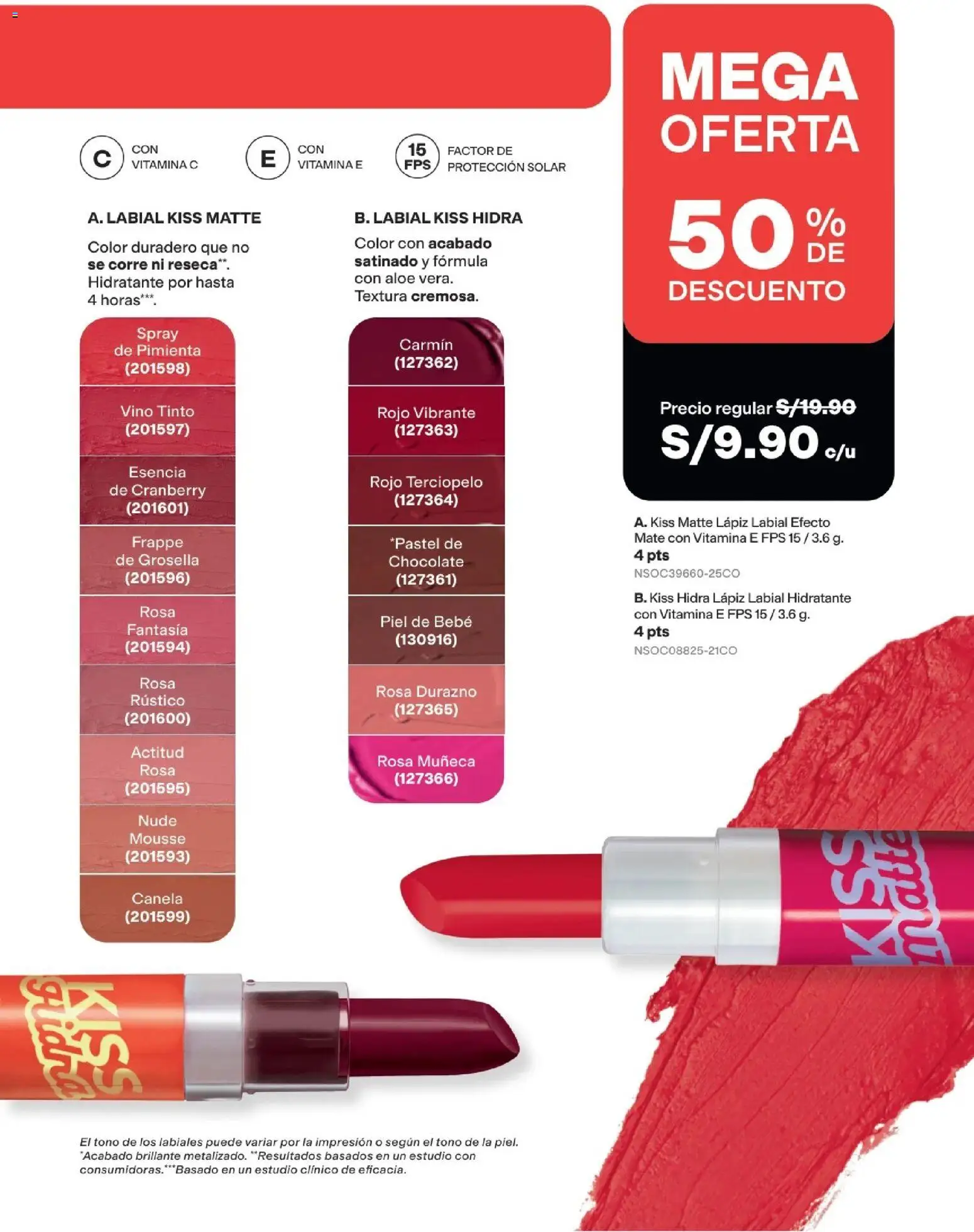 Catálogo Avon válido desde 29/08/2026 | Página: 230 | Productos: Lápiz labial, Chocolate, Vino, Vino tinto