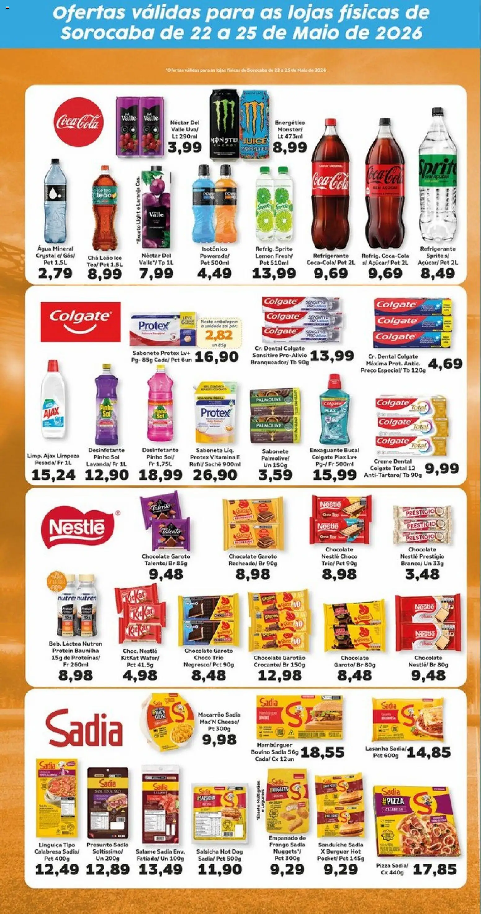 Tauste Folheto - válido de 22.05.2026 | Página: 3 | Produtos: Pizza, Lasanha, Sabonete, Monster