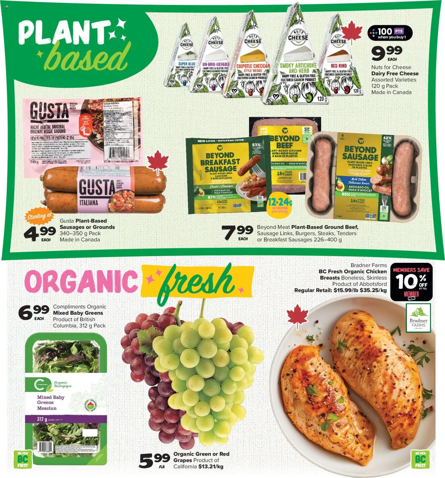Thrifty Foods flyer valid from 18.06.2026 | Page: 11 | Products: Beef, Nuts, Oil, Chicken