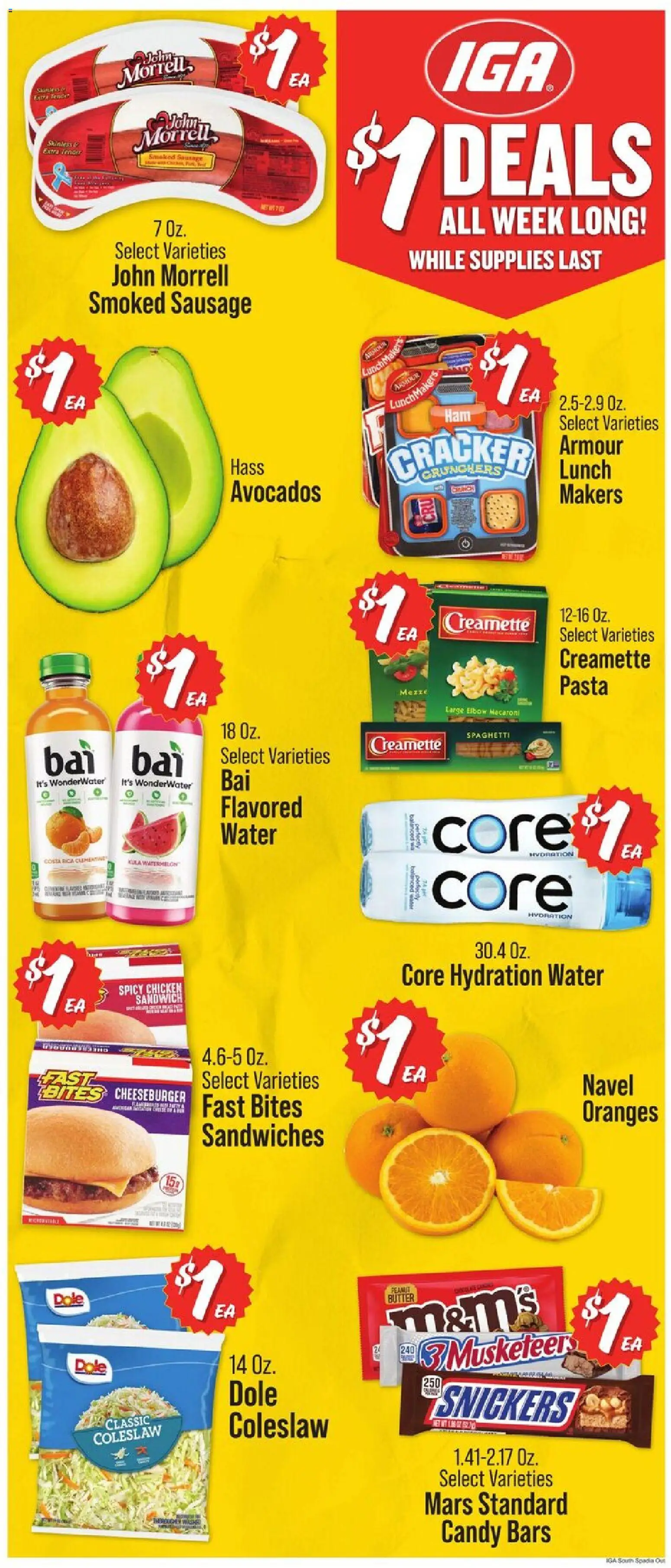 IGA Weekly Ad - valid from 08/19/2026 | Page: 2 | Products: Chicken, Oranges, Pasta, Spaghetti
