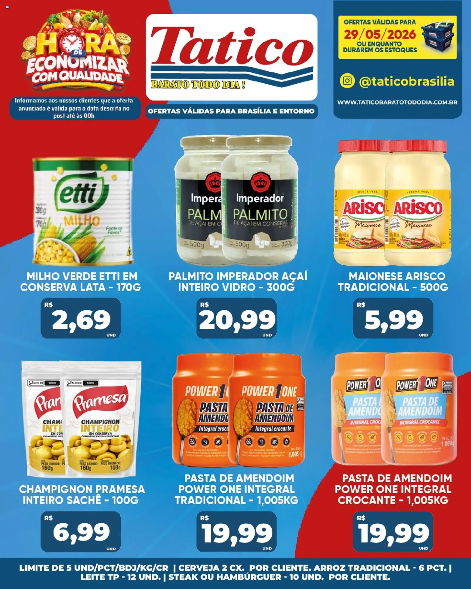Tatico Folheto - válido de 29.05.2026 | Página: 22 | Produtos: Amendoim, Hambúrguer, Pasta de amendoim, Açaí
