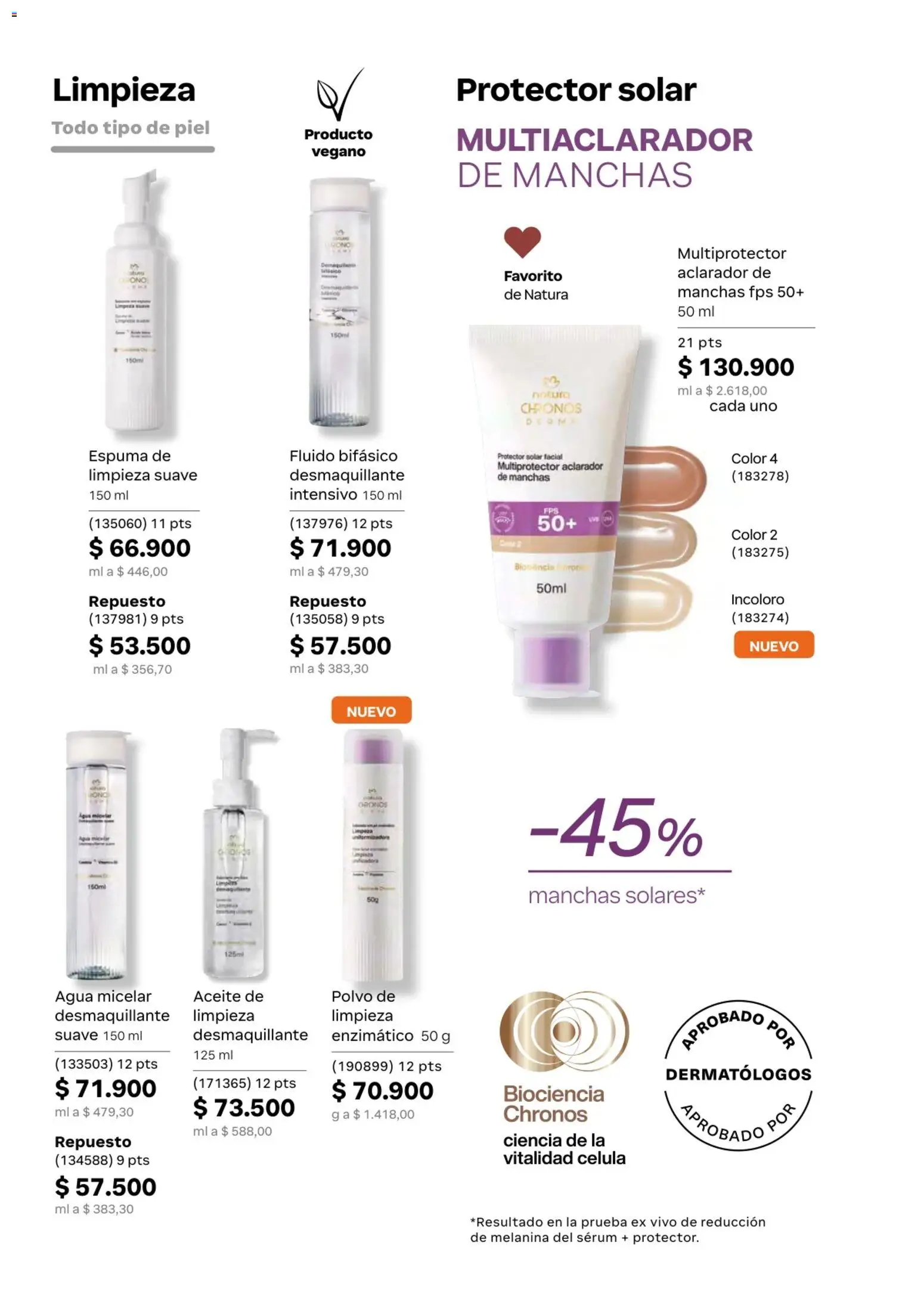 Natura revista - valida desde el 01.04.2026 | Página: 112 | Productos: Agua, Espuma, Serum, Desmaquillante