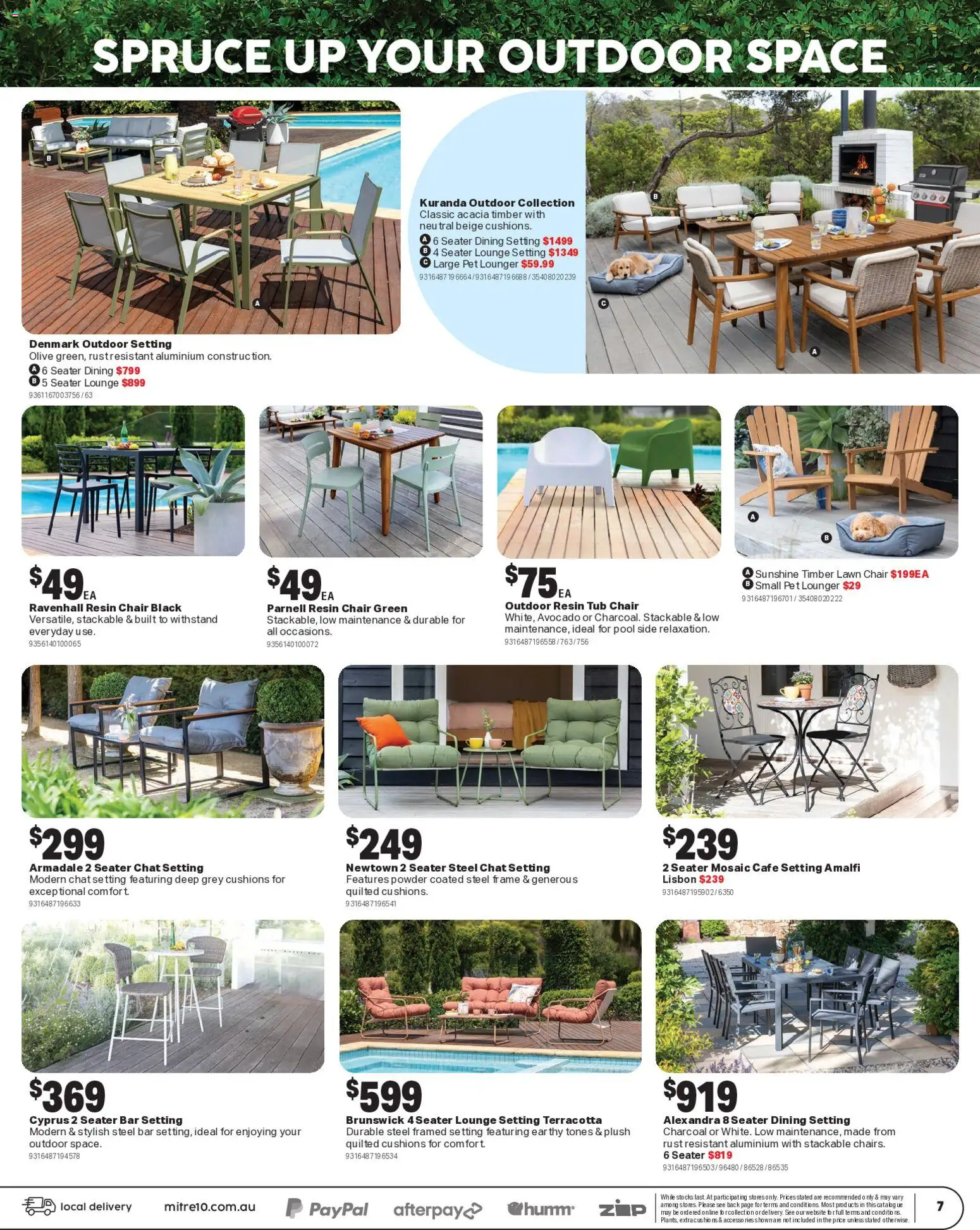 Mitre 10 catalogue - valid from 09/09/2026 | Page: 7 | Products: Chair, Powder, Avocado, Charcoal