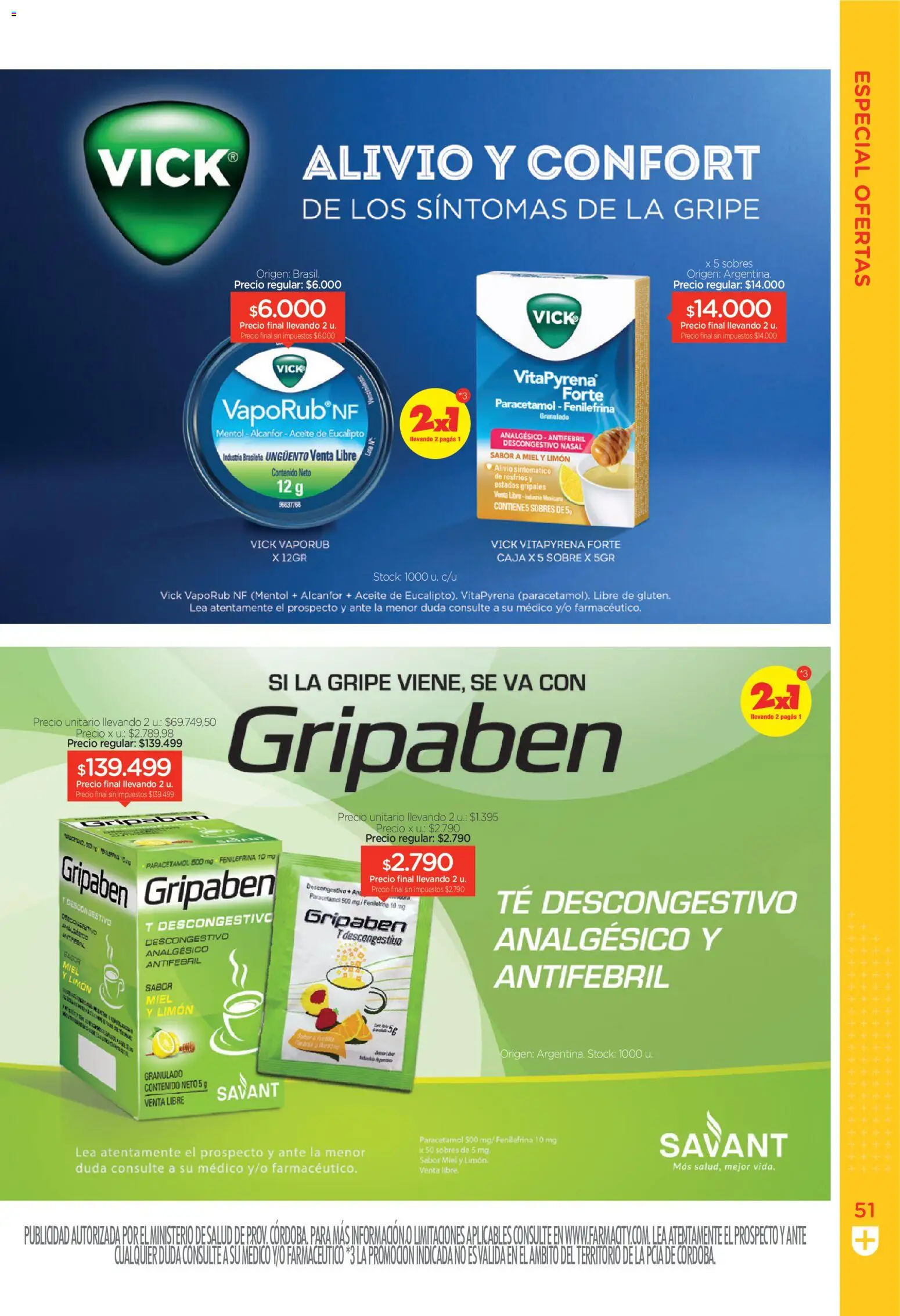 Farmacity catálogo │ válido desde el 02.06.2026 | Página: 51 | Productos: Sobre, Caja, Aceite, Analgésico