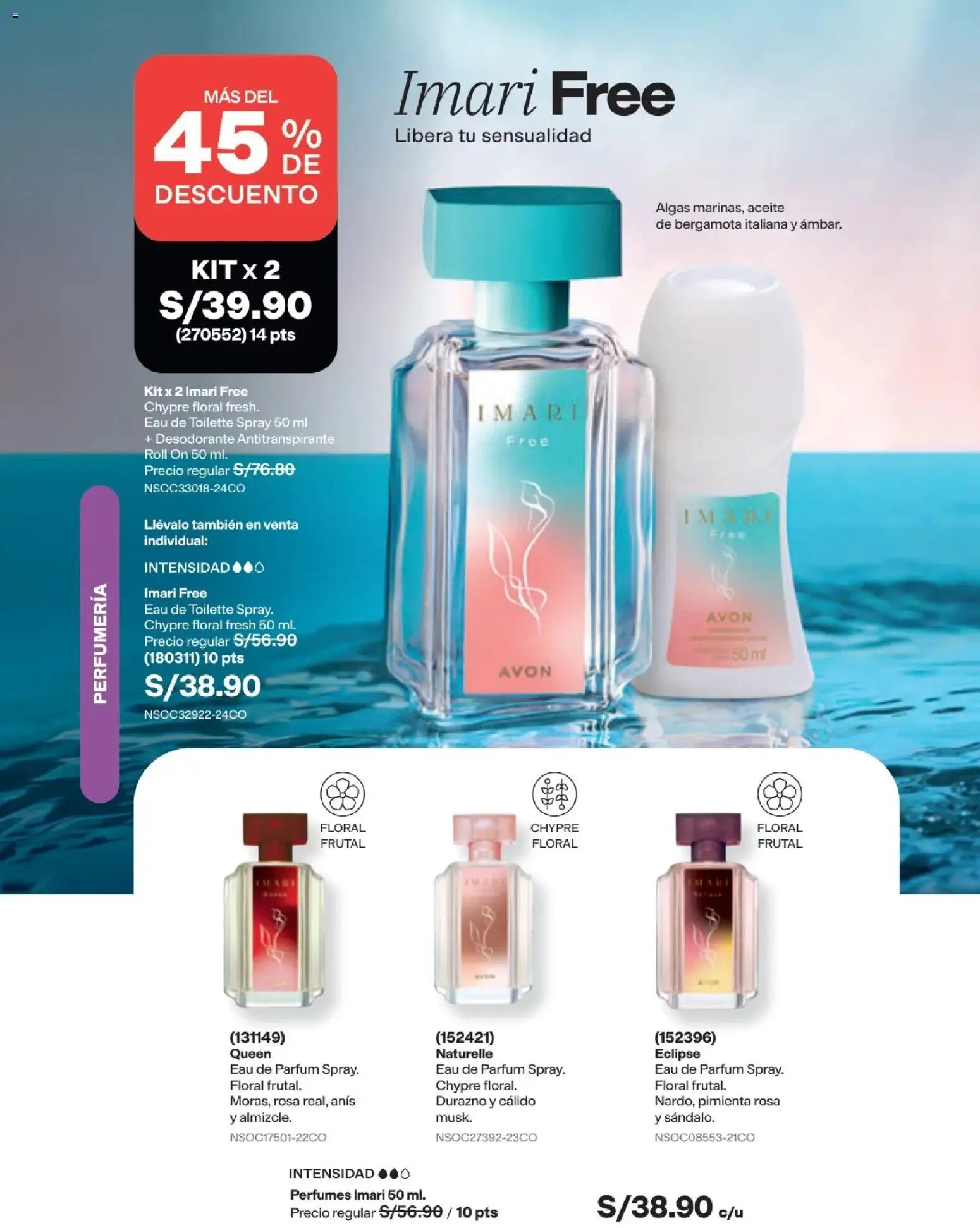 Catálogo Avon válido desde 15/09/2026 | Página: 63 | Productos: Antitranspirante, Perfumes, Aceite, EAU de Toilette