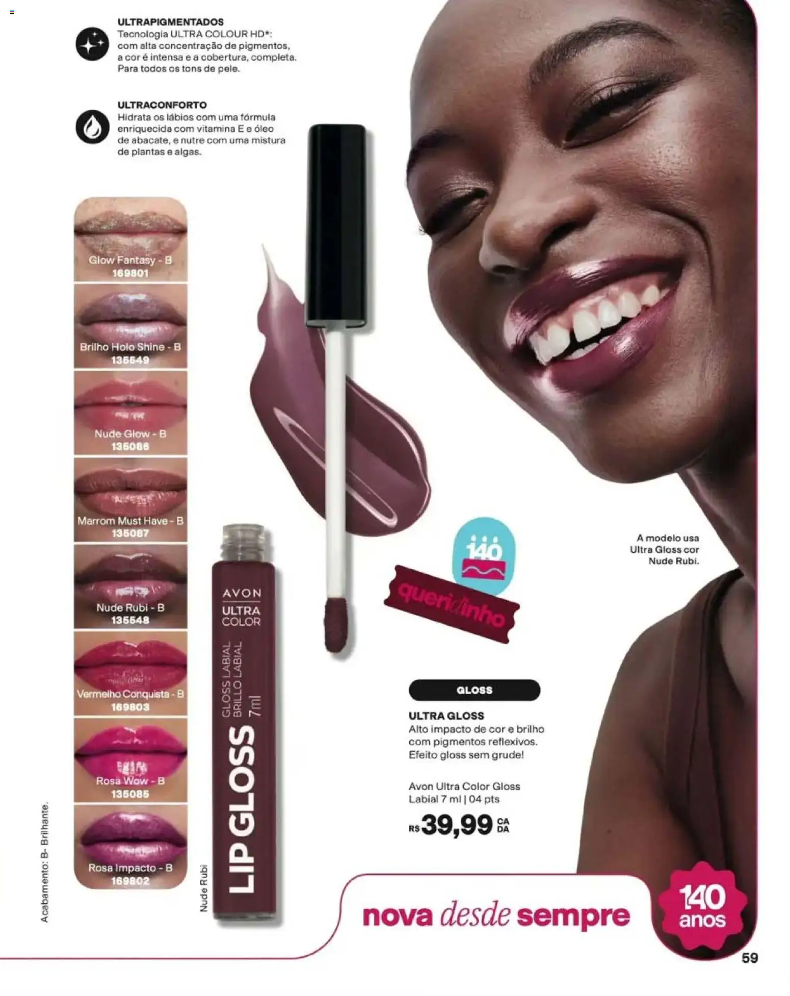 Avon Folheto - válido de 12/10/2026 | Página: 59 | Produtos: Gloss labial, Óleo