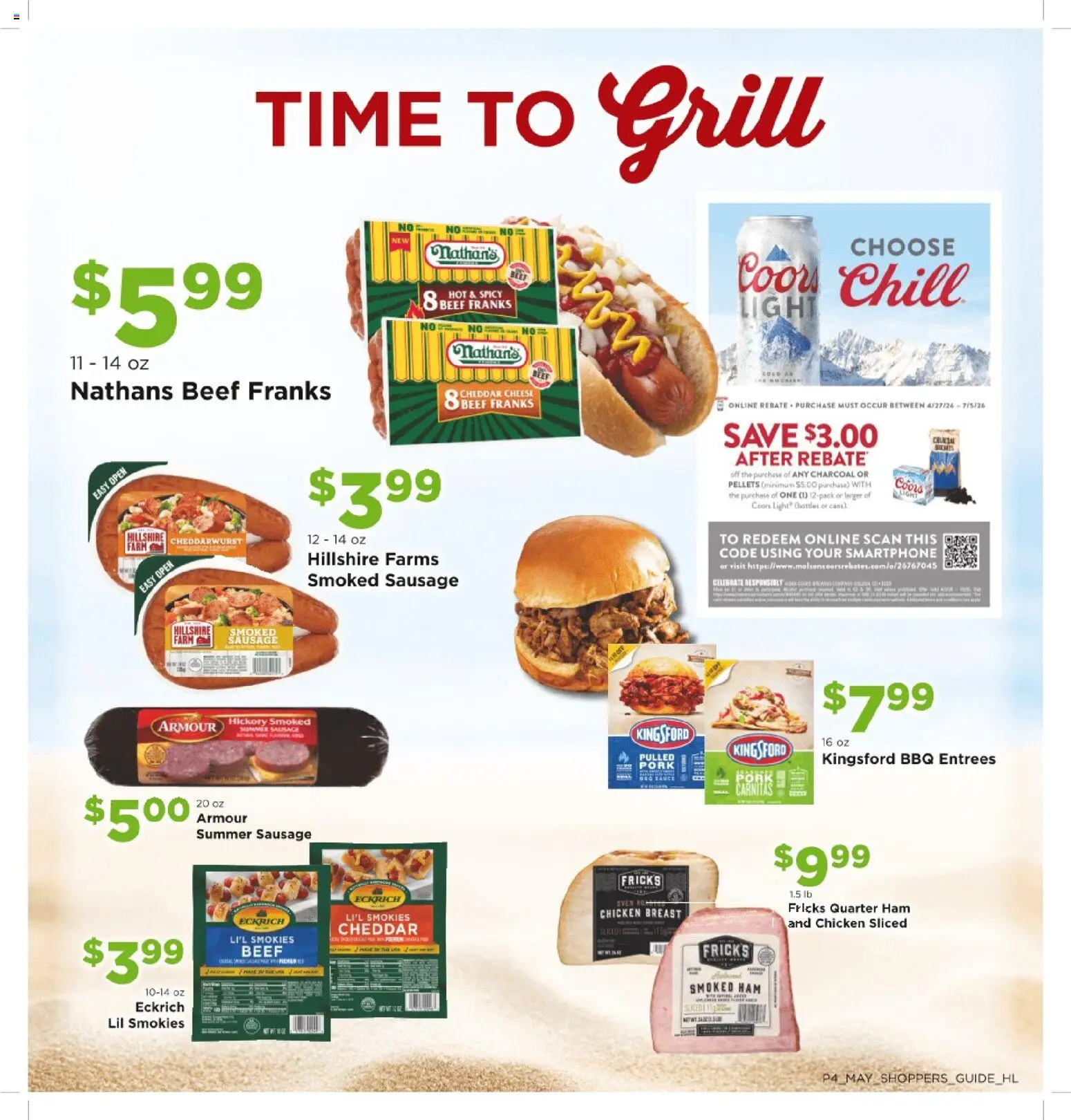 Homeland Bring Savings Home Shopper's Guide - valid from 01.05.2026 | Page: 4 | Products: Cheese, Ham, Sausage, Grill