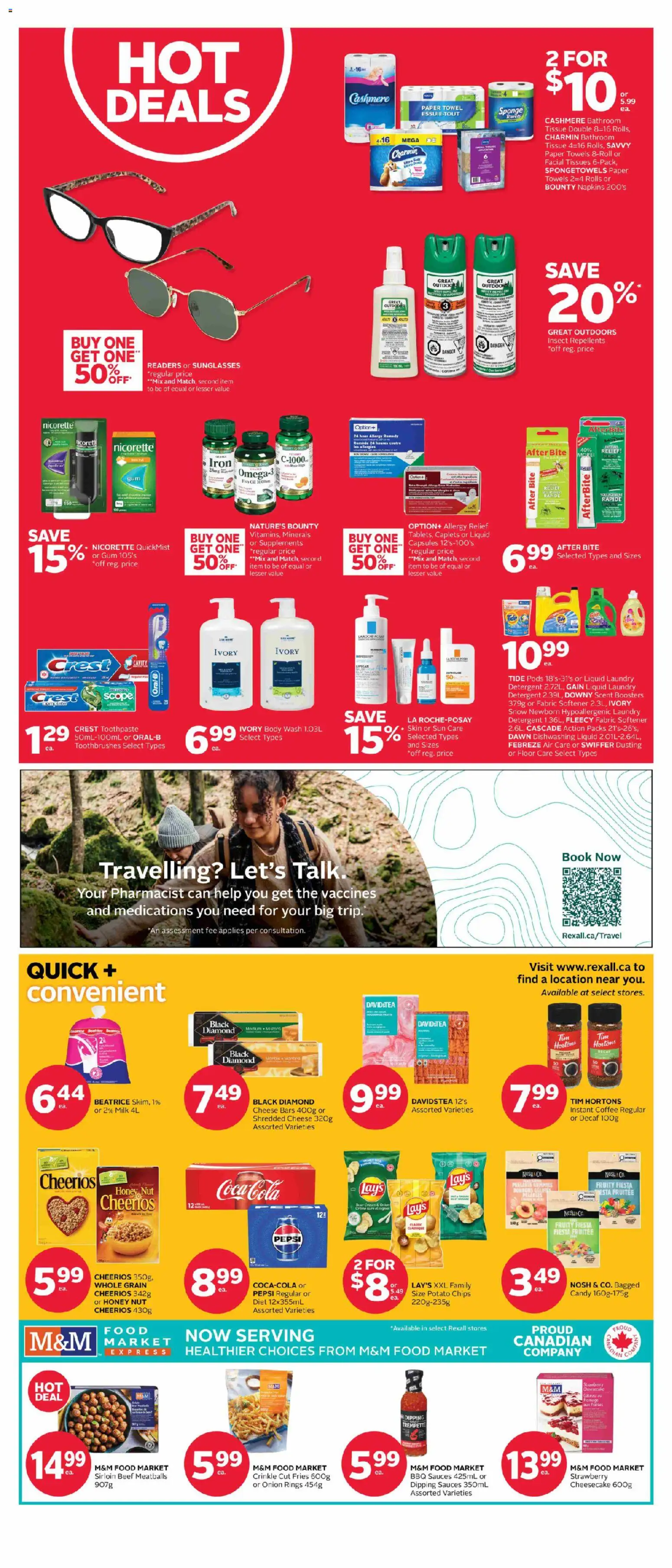 Rexall flyer valid from Jul 31, 2026 | Page: 6 | Products: Instant coffee, Sponge, Toothpaste, Coffee