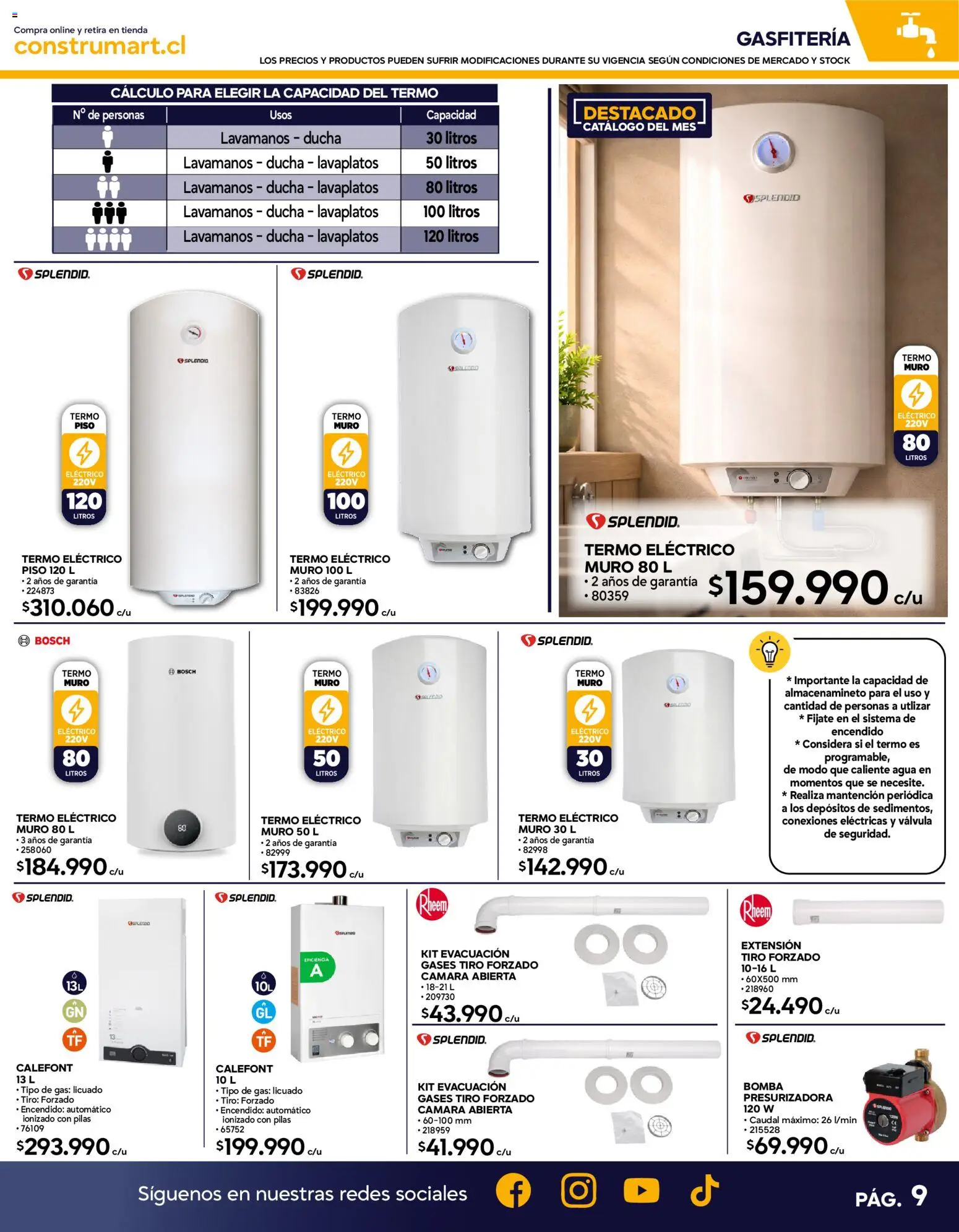 Construmart Ofertas │ válido desde el 30.06.2026 | Página: 9 | Productos: Cámara, Ducha, Termo, Pilas