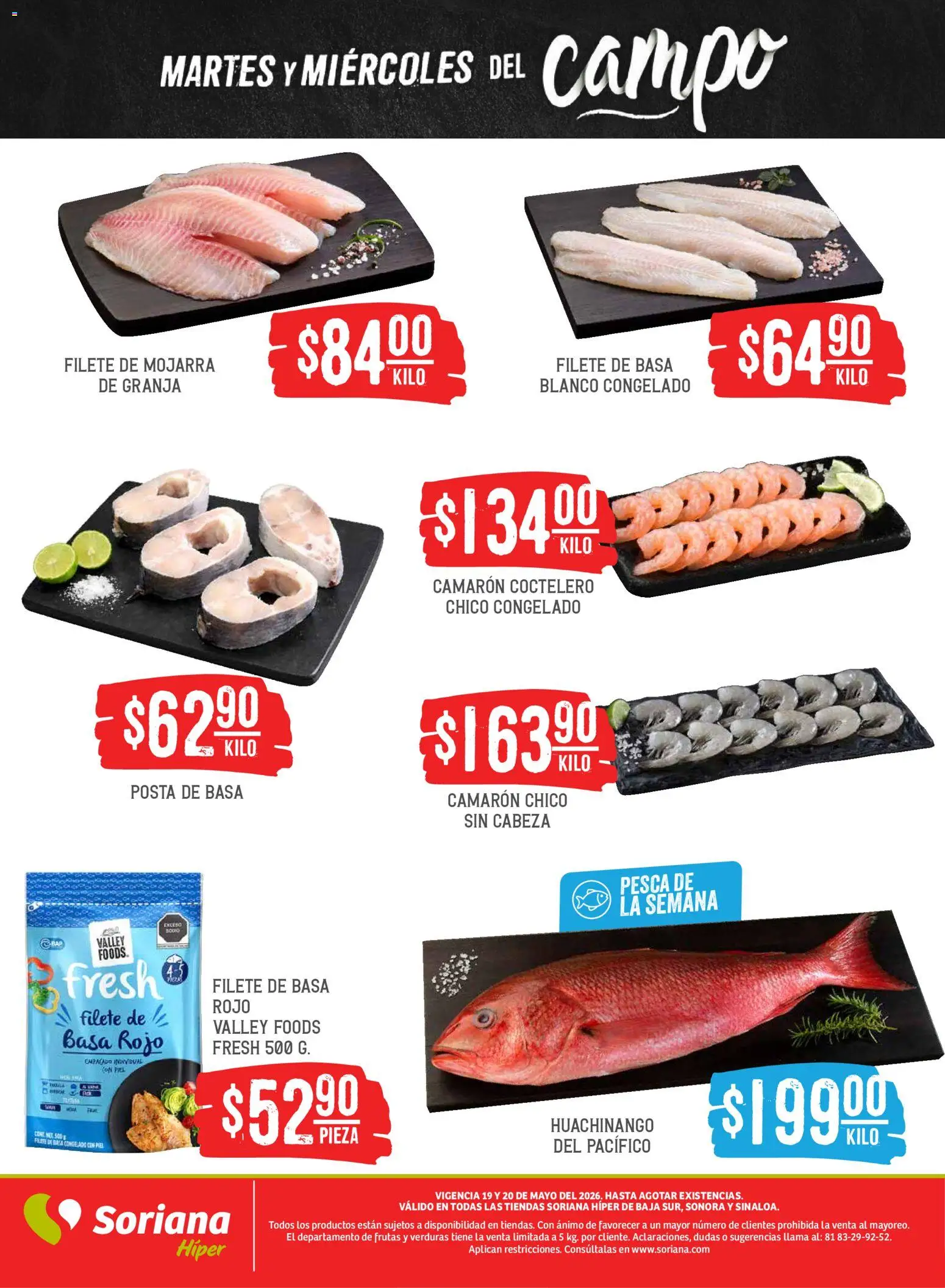 Nuevas ofertas de Soriana válidas en toda la República Mexicana desde el 19.05.2026. ¡Encuentra las mejores ofertas en Soriana Martes y Miércoles del Campo Híper: BCS, Son y Sin! | Página: 5