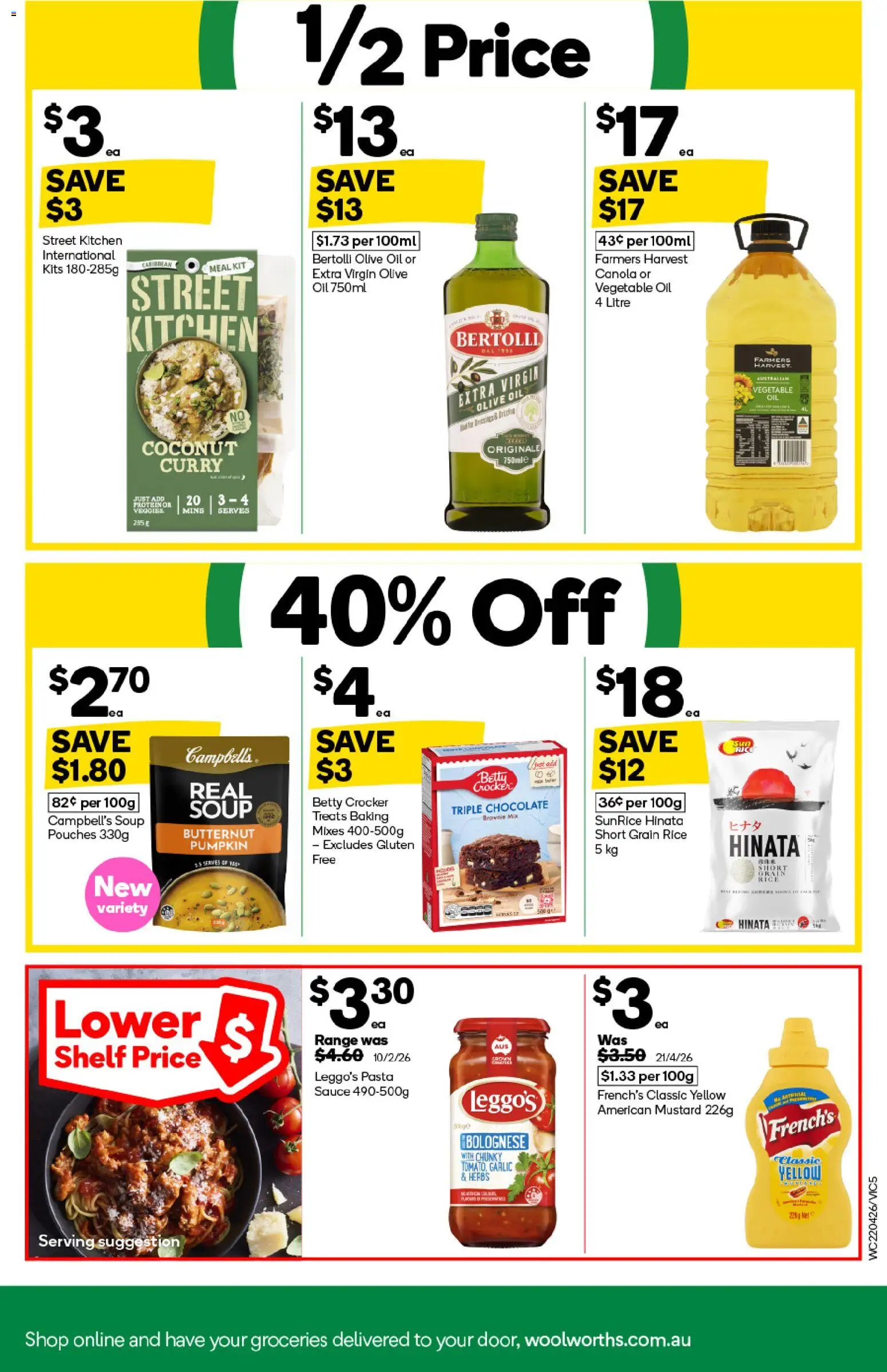 Woolworths catalogue - valid from 22.04.2026 | Page: 5 | Products: Shelf, Curry, Soup, Garlic