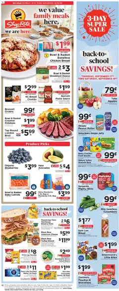 Preview of ShopRite weekly ads valid from 09/13/2026