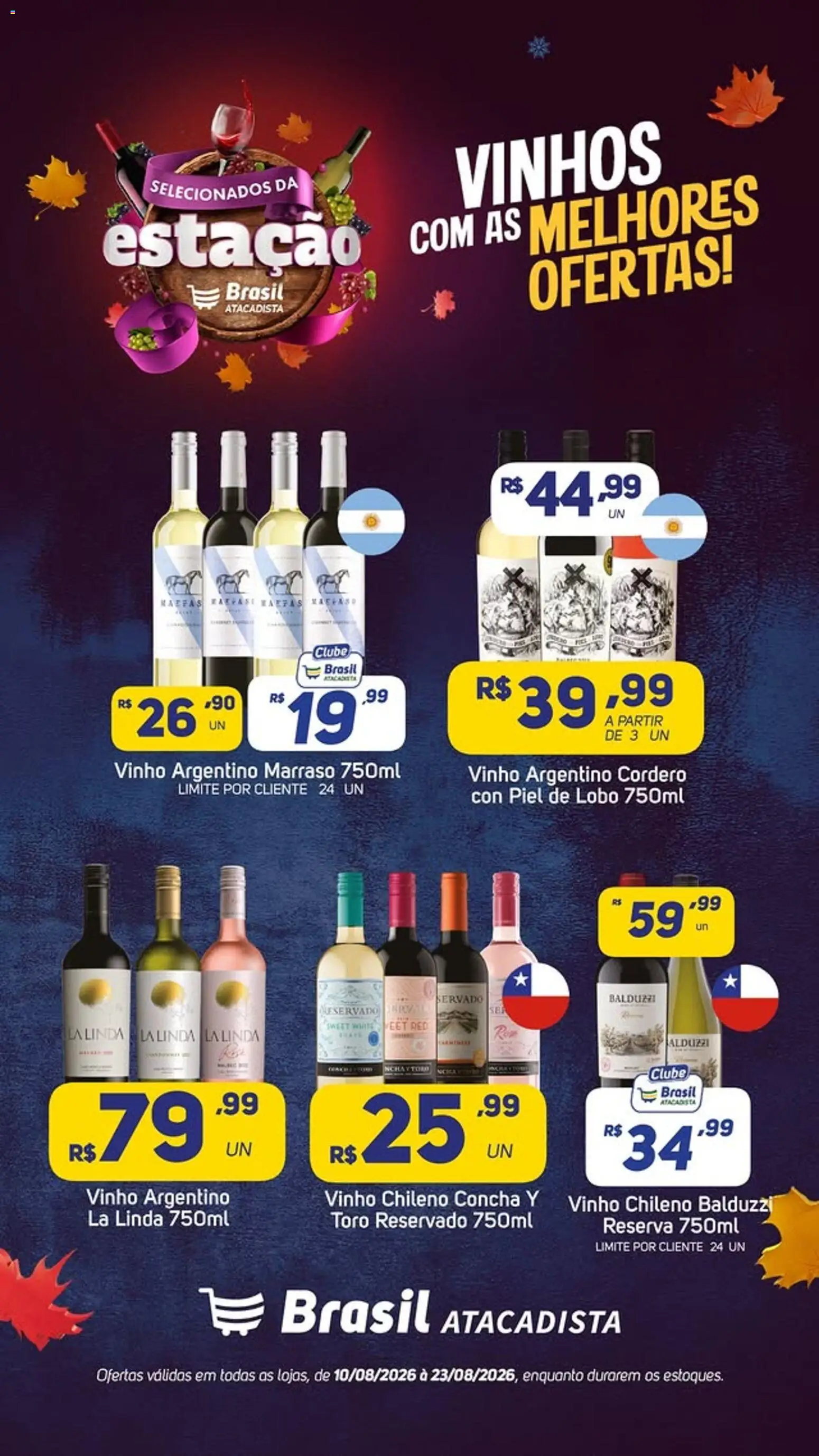 Brasil Atacadista Folheto - válido de 10/08/2026 | Página: 3 | Produtos: Vinho