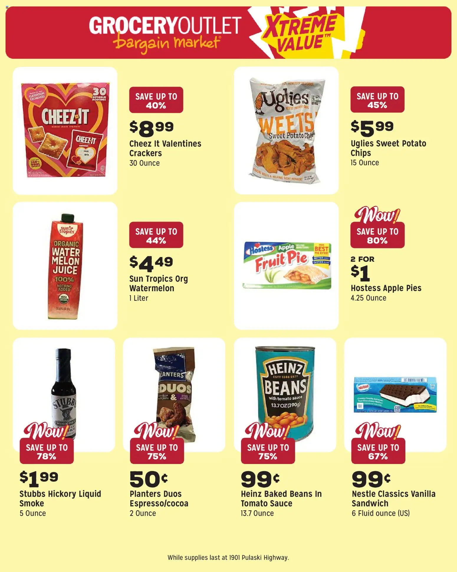 Grocery Outlet Weekly Ad - MD - valid from 03.06.2026 | Page: 9 | Products: Juice, Chips, Sauce, Watermelon