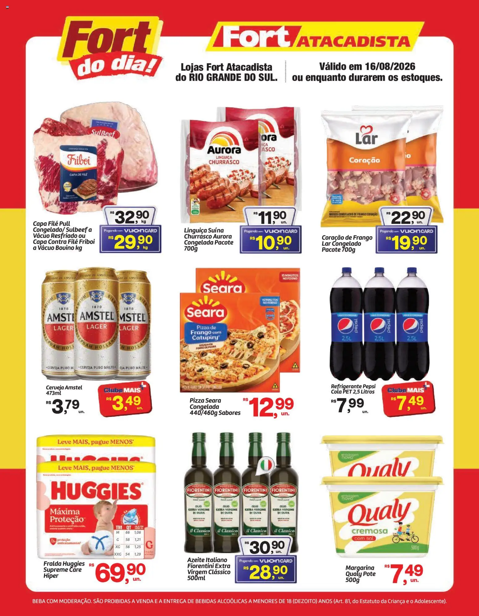 Fort Atacadista Folheto - válido de 16/08/2026 | Página: 1 | Produtos: Forno, Cola, Catupiry, Frango