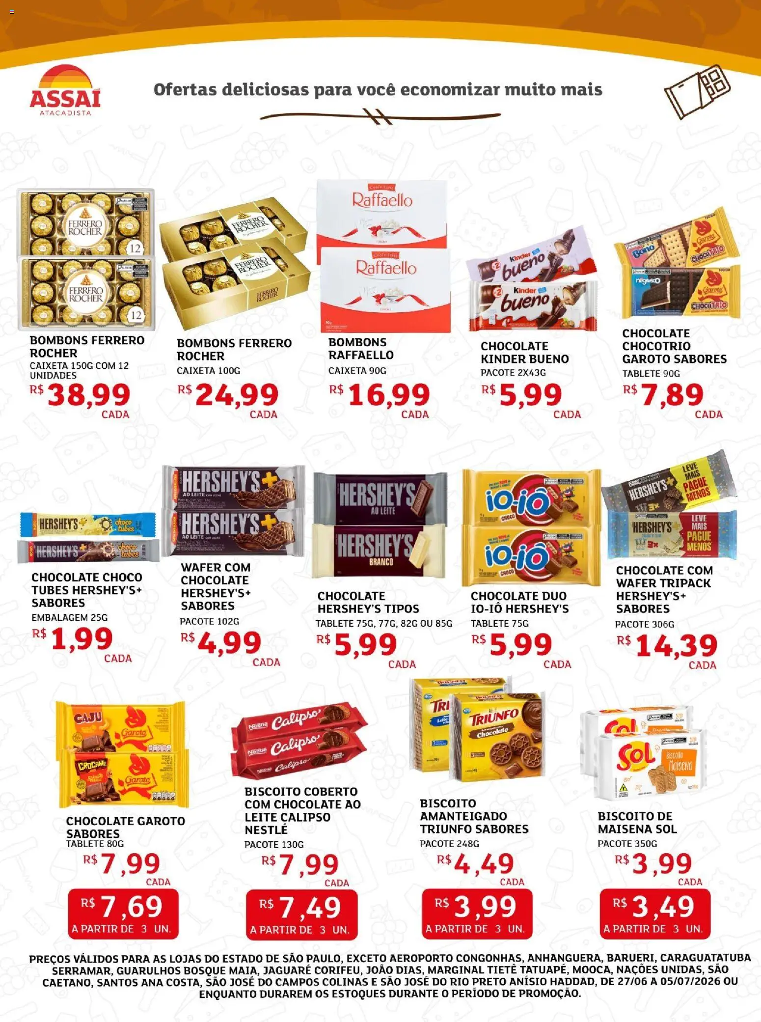 Assaí Atacadista Folheto - válido de 24/09/2026 | Página: 4 | Produtos: Caju, Biscoito, Leite, Chocolate