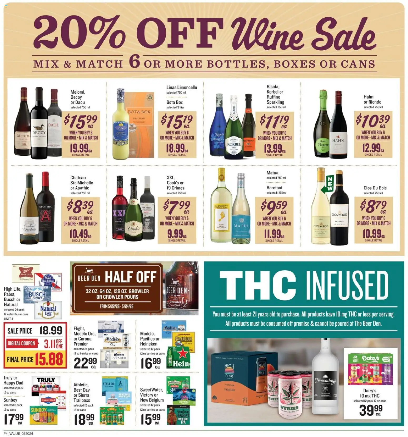 Lowes Foods Weekly Ad - NC - valid from 20.05.2026 | Page: 8 | Products: Box, Wine, Beer