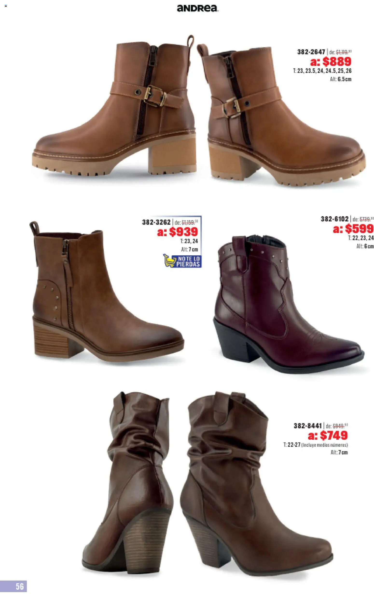 Nuevas ofertas de Andrea válidas en toda la República Mexicana desde el 31.05.2026. ¡Encuentra las mejores ofertas en Andrea catálogo Outlet! | Página: 56