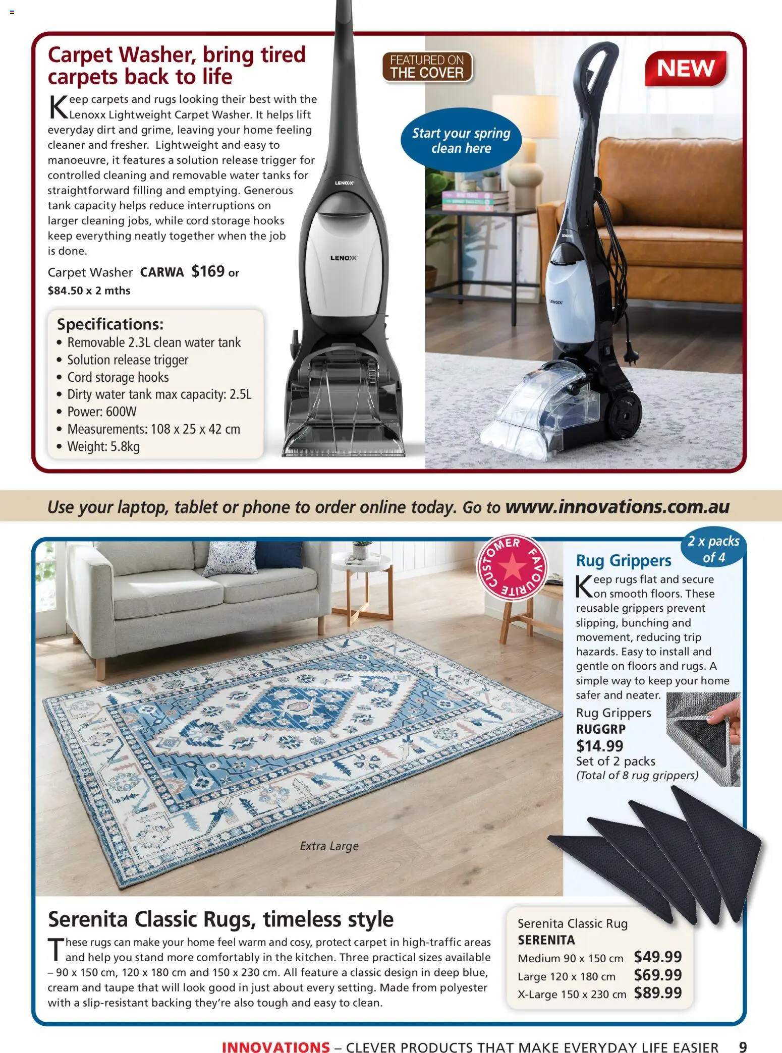 Innovations catalogue - valid from 21/09/2026 | Page: 9 | Products: Cleaner, Cream, Weight, Washer
