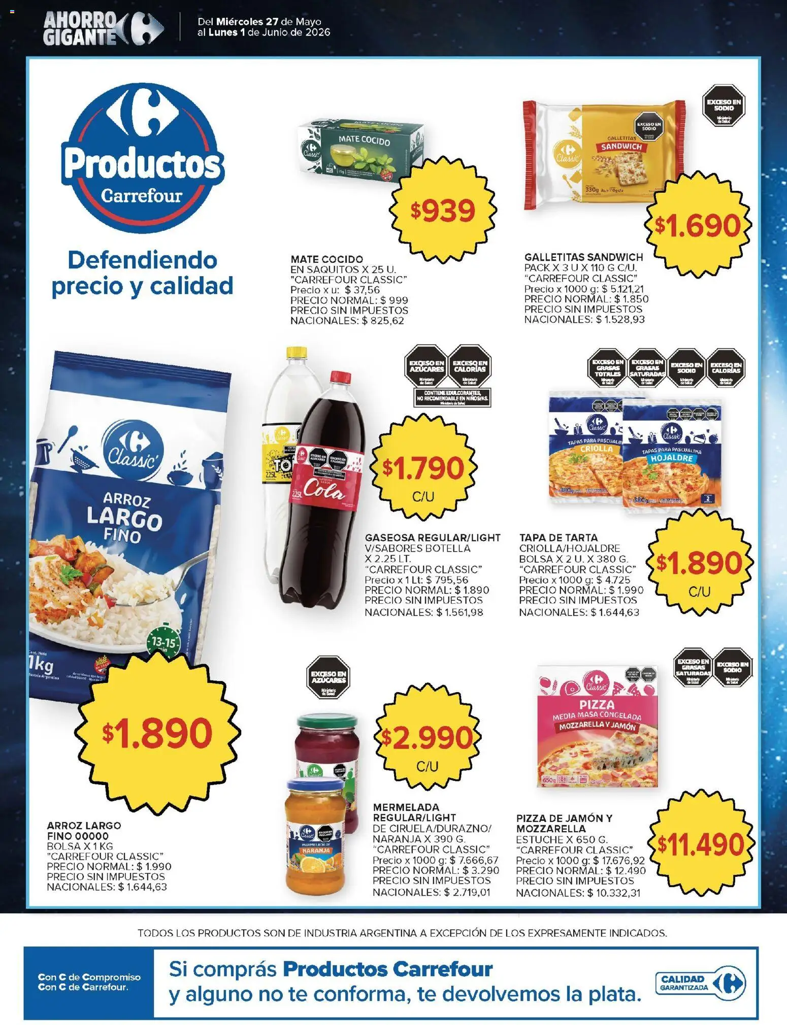 Carrefour ofertas │ válido desde el 27.05.2026 | Página: 19 | Productos: Galletitas, Pizza, Arroz, Mermelada