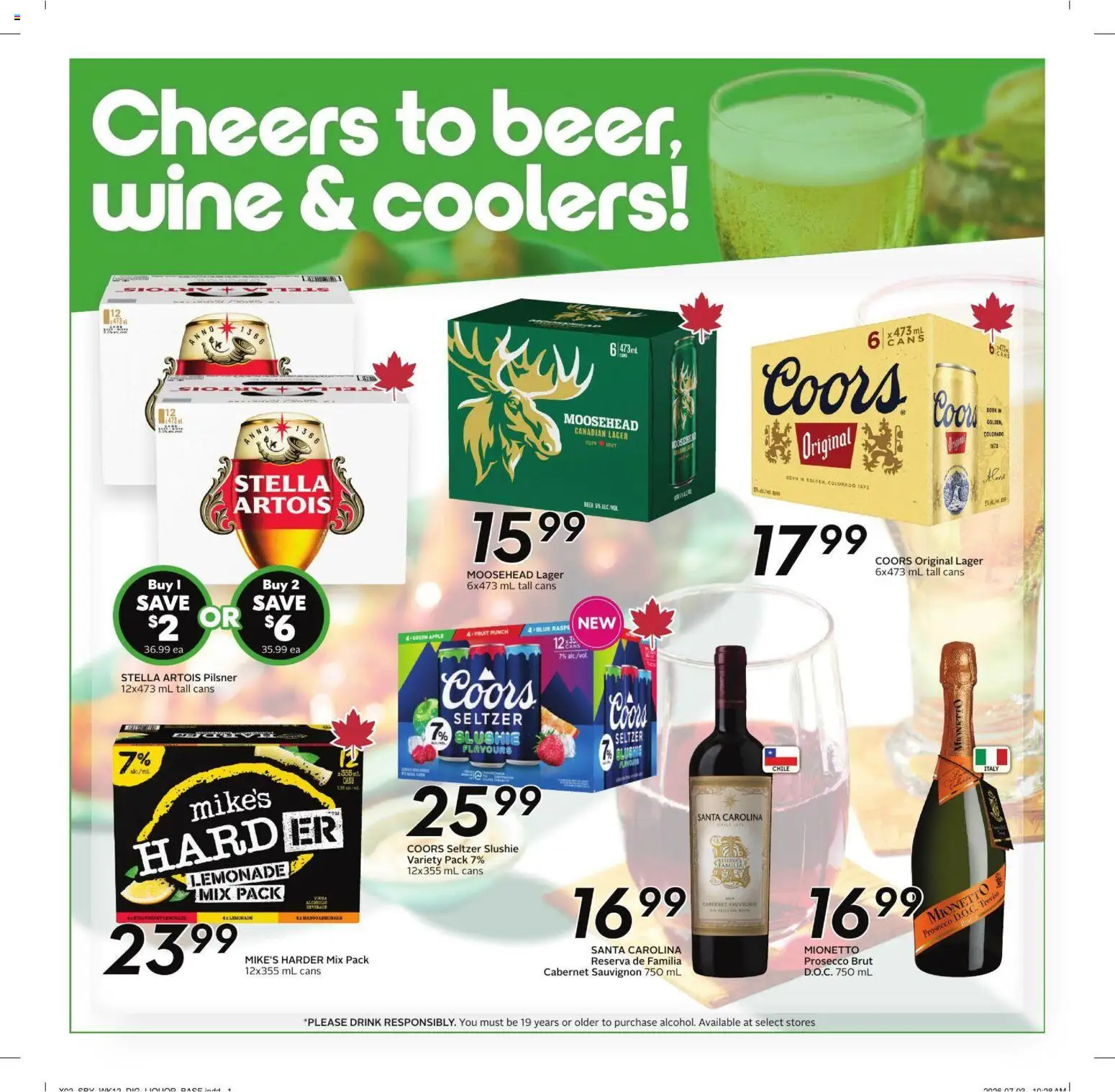 Sobeys flyer valid from Jul 16, 2026 | Page: 14 | Products: Wine, Beer