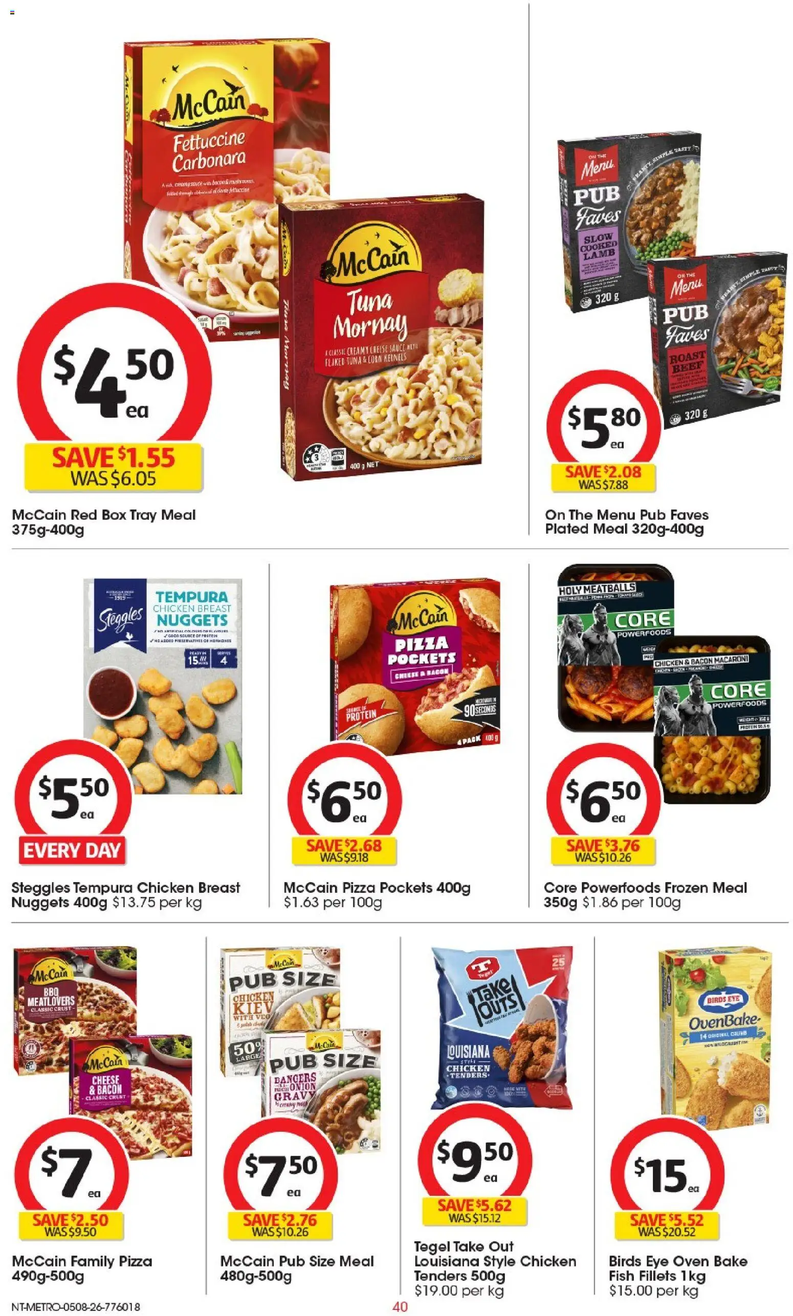 Coles catalogue - valid from 05/08/2026 | Page: 40 | Products: Bacon, Lamb, Sauce, Oven