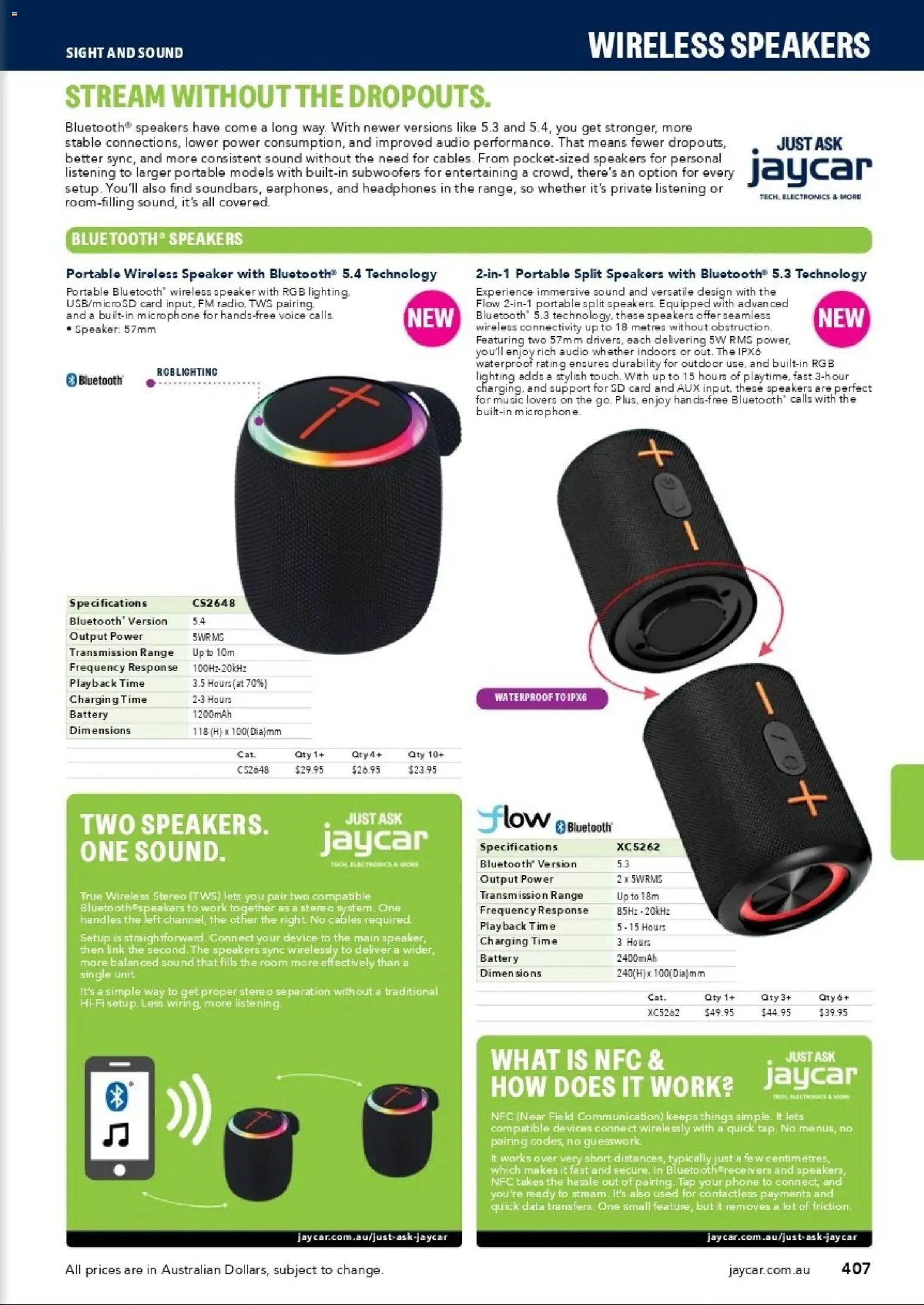 Jaycar catalogue - valid from 31/08/2026 | Page: 405 | Products: Battery, Audio, Speaker, Stereo
