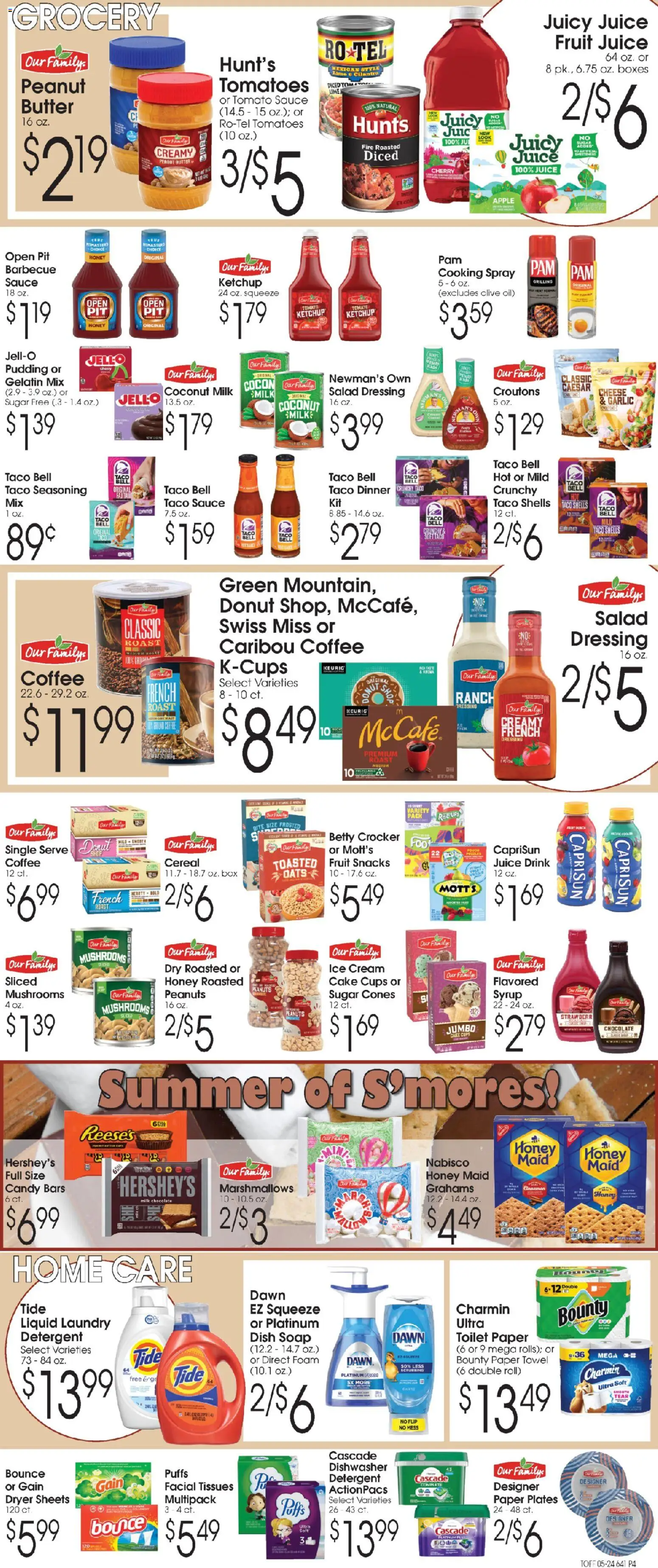 Family Fare Ad - valid from 24.05.2026 | Page: 4 | Products: Chocolate, Juice, Sauce, Sugar