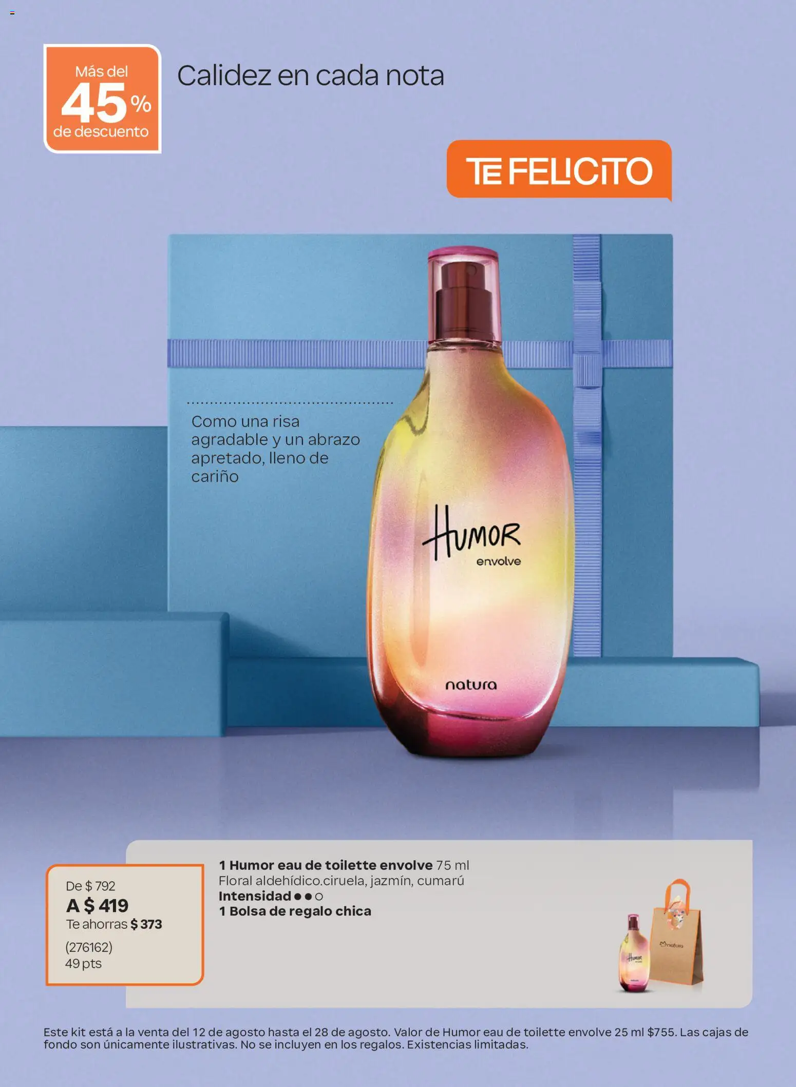 Nuevas ofertas de Natura válidas en toda la República Mexicana desde el 12/08/2026. ¡Encuentra las mejores ofertas en Natura Día de los Abuelos 2026! | Página: 11 | Productos: Bolsa, Té, Eau de toilette