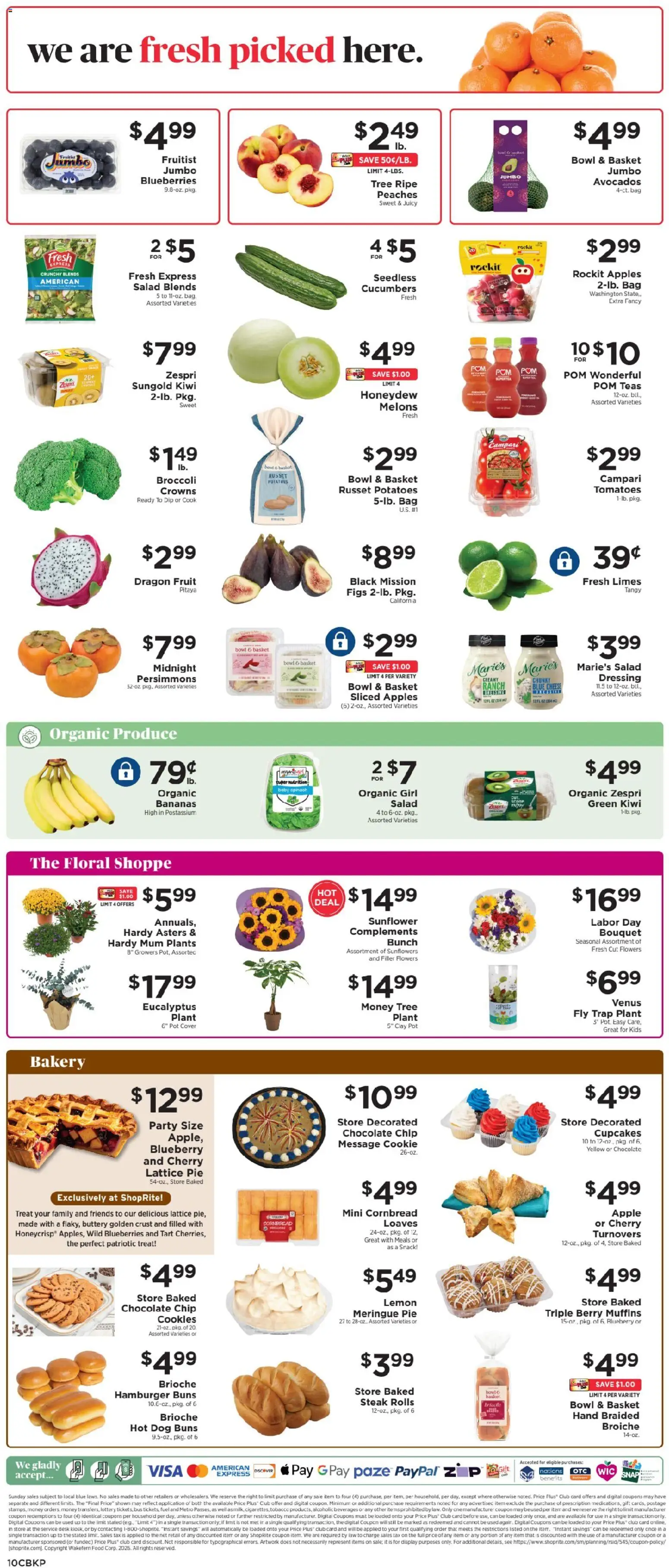 ShopRite Weekly Ad - valid from 08/30/2026 | Page: 11 | Products: Crowns, Campari, Baby spinach, Blueberries
