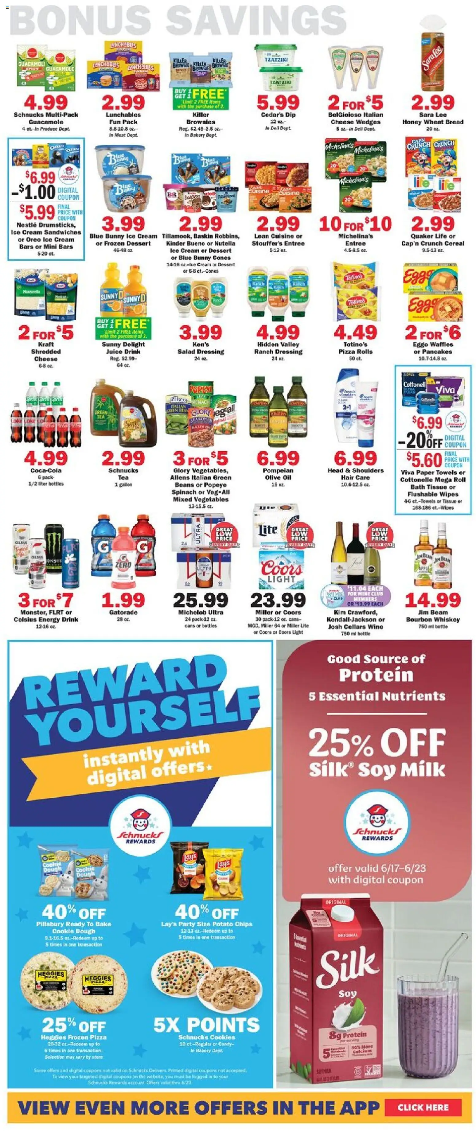 Schnucks Weekly Print Ad - MO - valid from 17.06.2026 | Page: 5 | Products: Spinach, Wine, Cream, Whiskey
