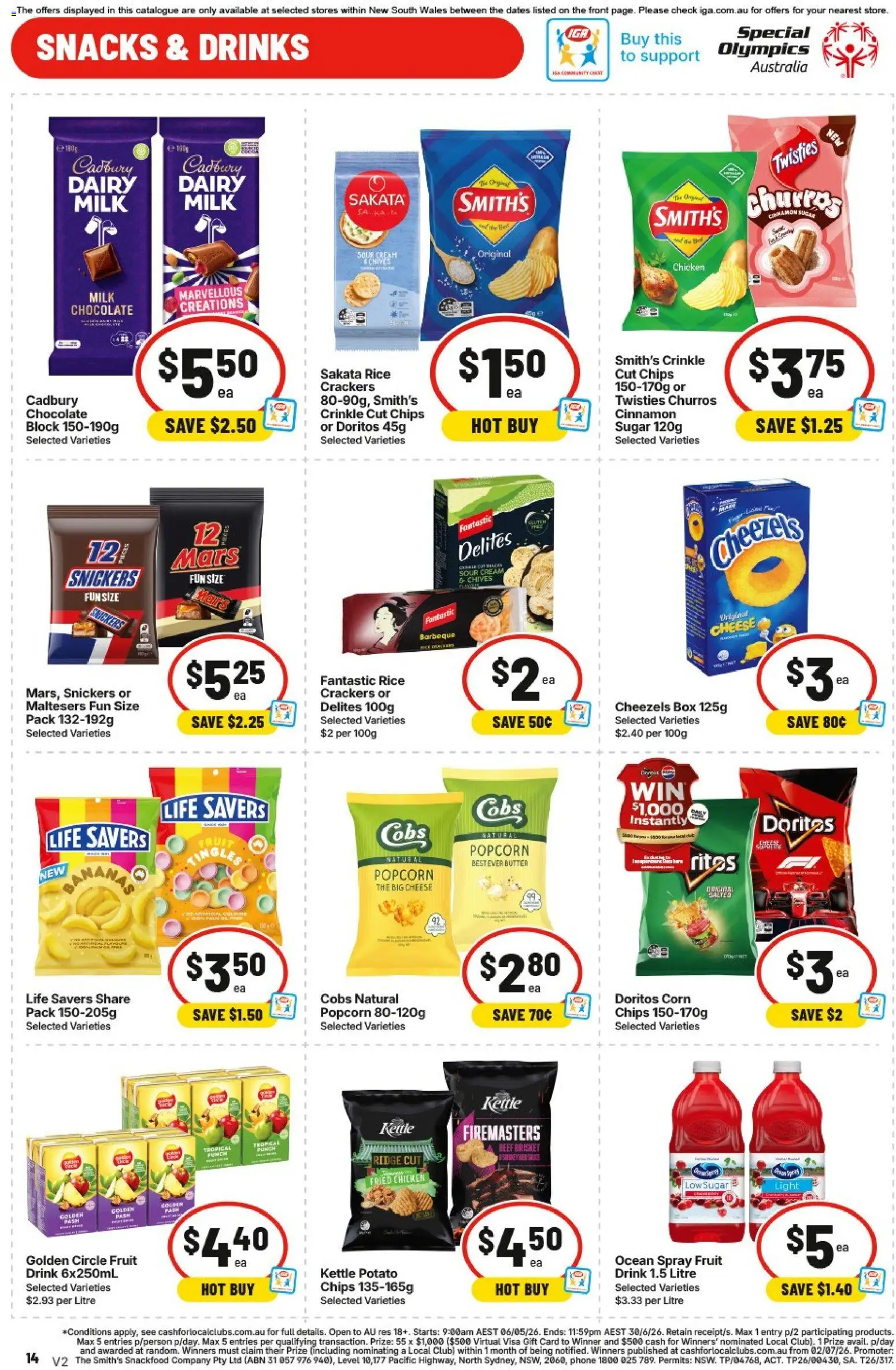 IGA catalogue - valid from 06.05.2026 | Page: 11 | Products: Crackers, Chicken, Sour cream, Kettle