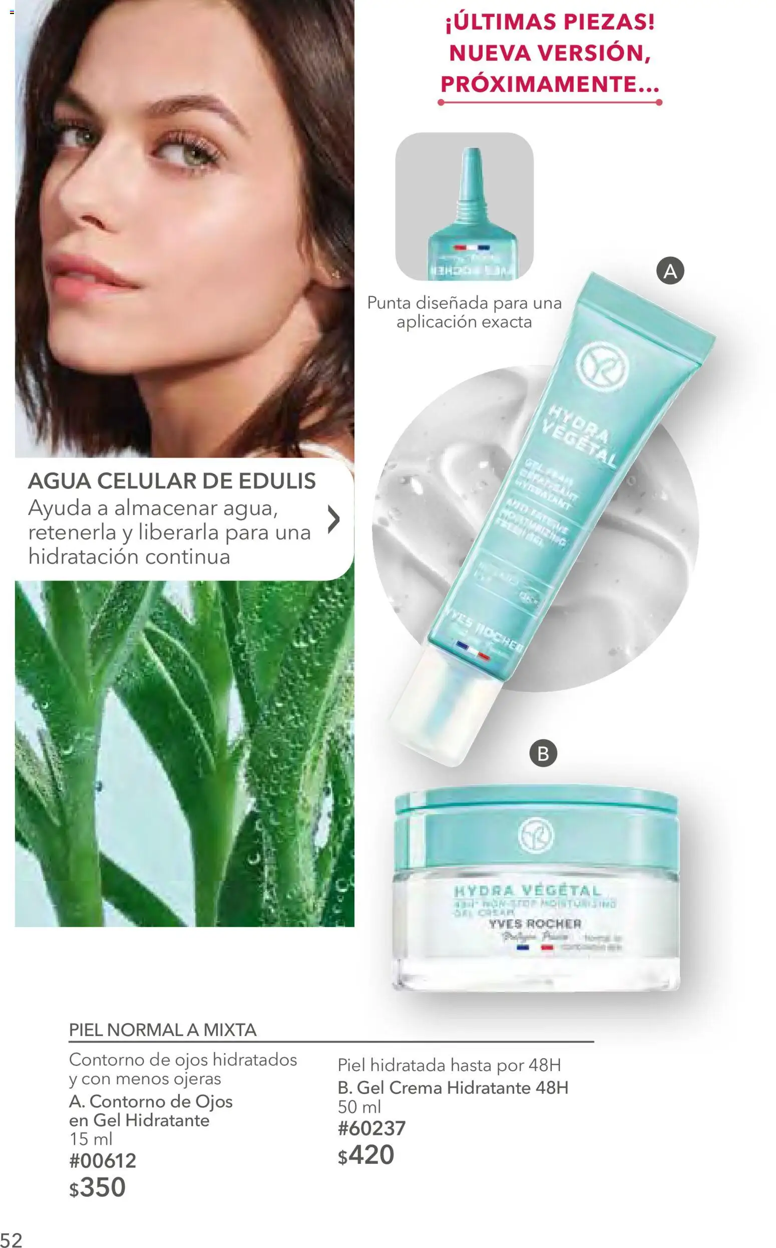 Nuevas ofertas de Yves Rocher válidas en toda la República Mexicana desde el 12.05.2026. ¡Encuentra las mejores ofertas en Yves Rocher campaña 7 2026! | Página: 52 | Productos: Contorno de ojos, Crema, Contorno, Agua