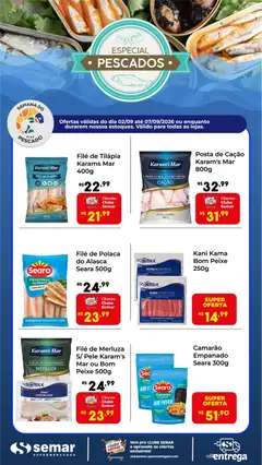 Semar Supermercado ofertas Pescados - Pré-Visualização do folheto da loja Semar Supermercado, válido de 02/09/2026