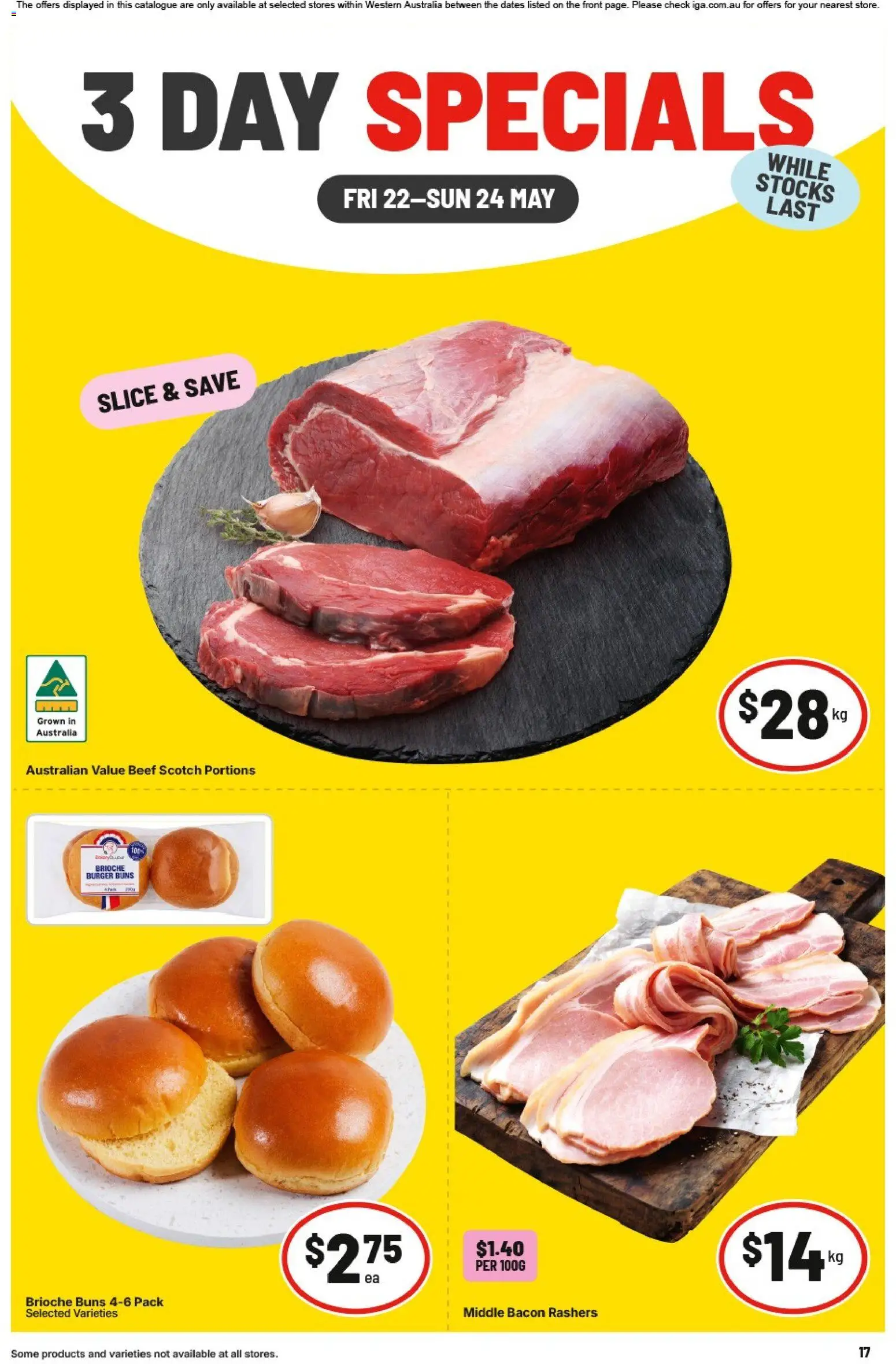 IGA catalogue - valid from 22.05.2026 | Page: 1 | Products: Bacon, Beef, Scotch