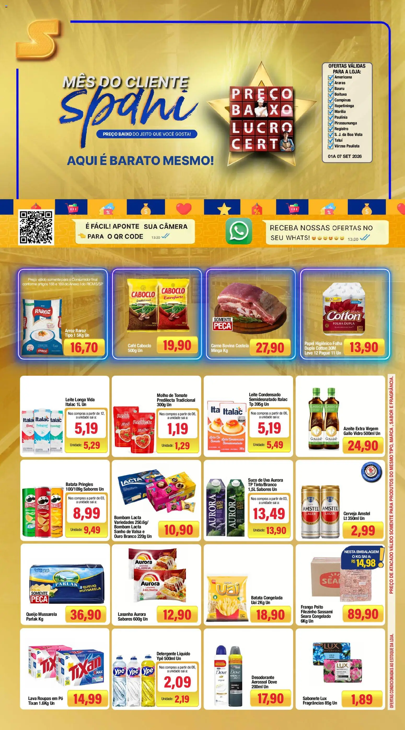 Spani Atacadista Folheto - válido de 01/09/2026 | Página: 1 | Produtos: Pó, Leite, Carne, Azeite
