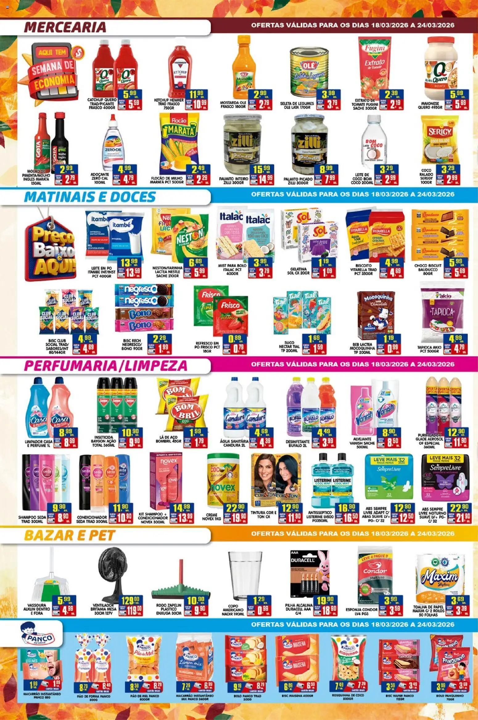 Higa's Supermercado Folheto - válido de 18.03.2026 | Página: 2 | Produtos: Palmito, Ketchup, Rosquinha, Vassoura