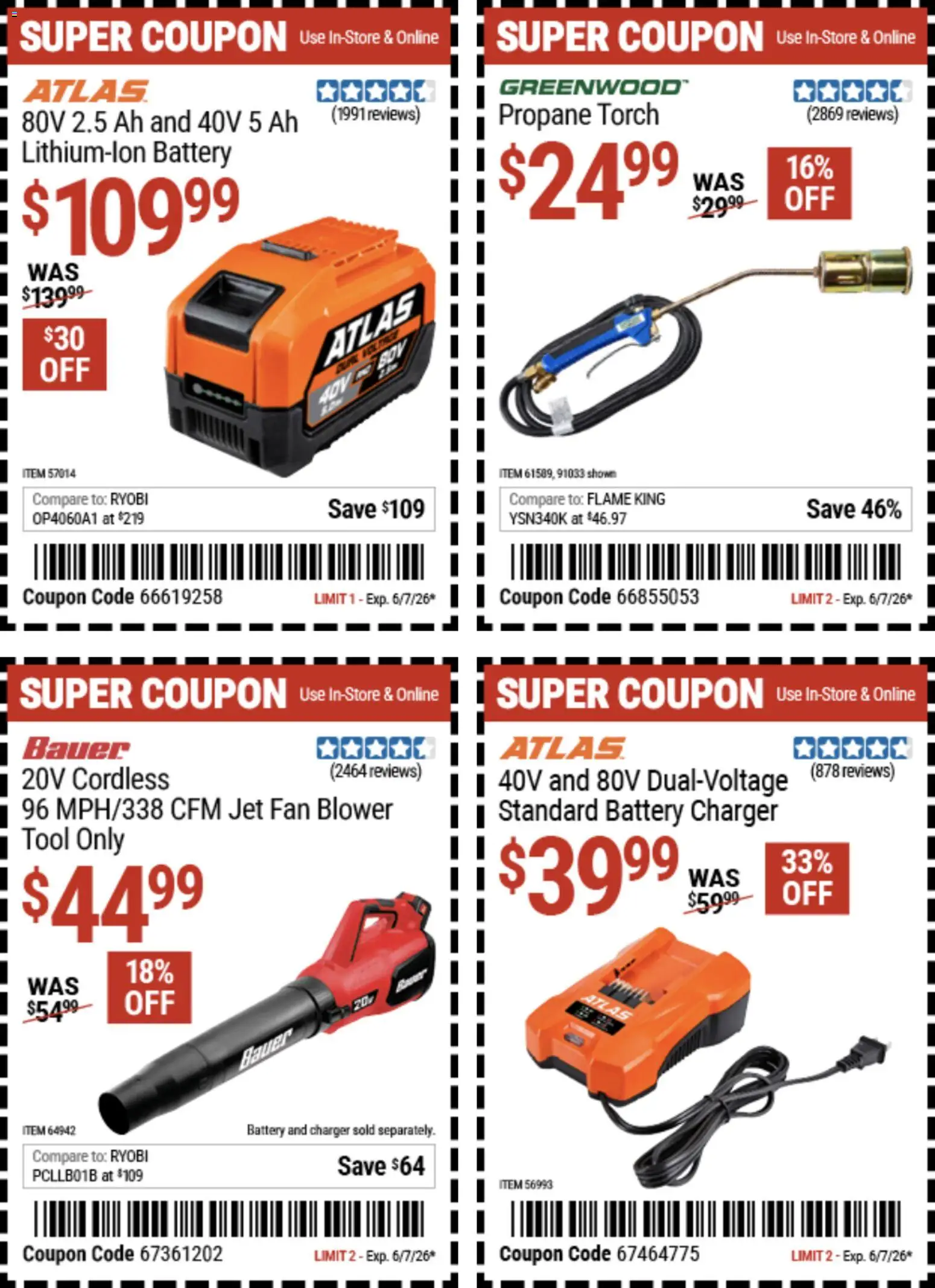 The new Harbor Freight flyer is now online. See all June offers on your mobile and save! | United States