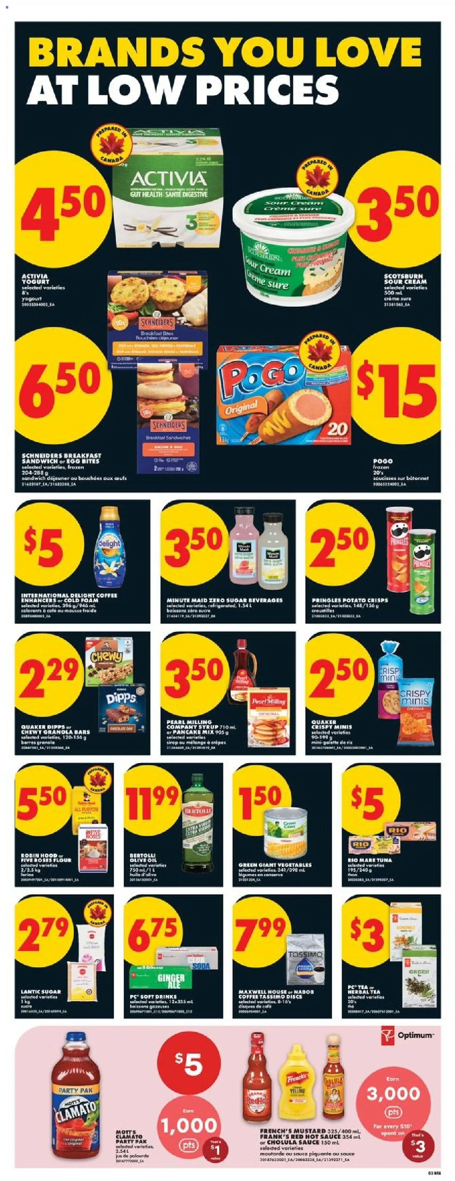 No Frills flyer valid from 16.04.2026 | Page: 3 | Products: Tea, Cream, Yogurt, Juice