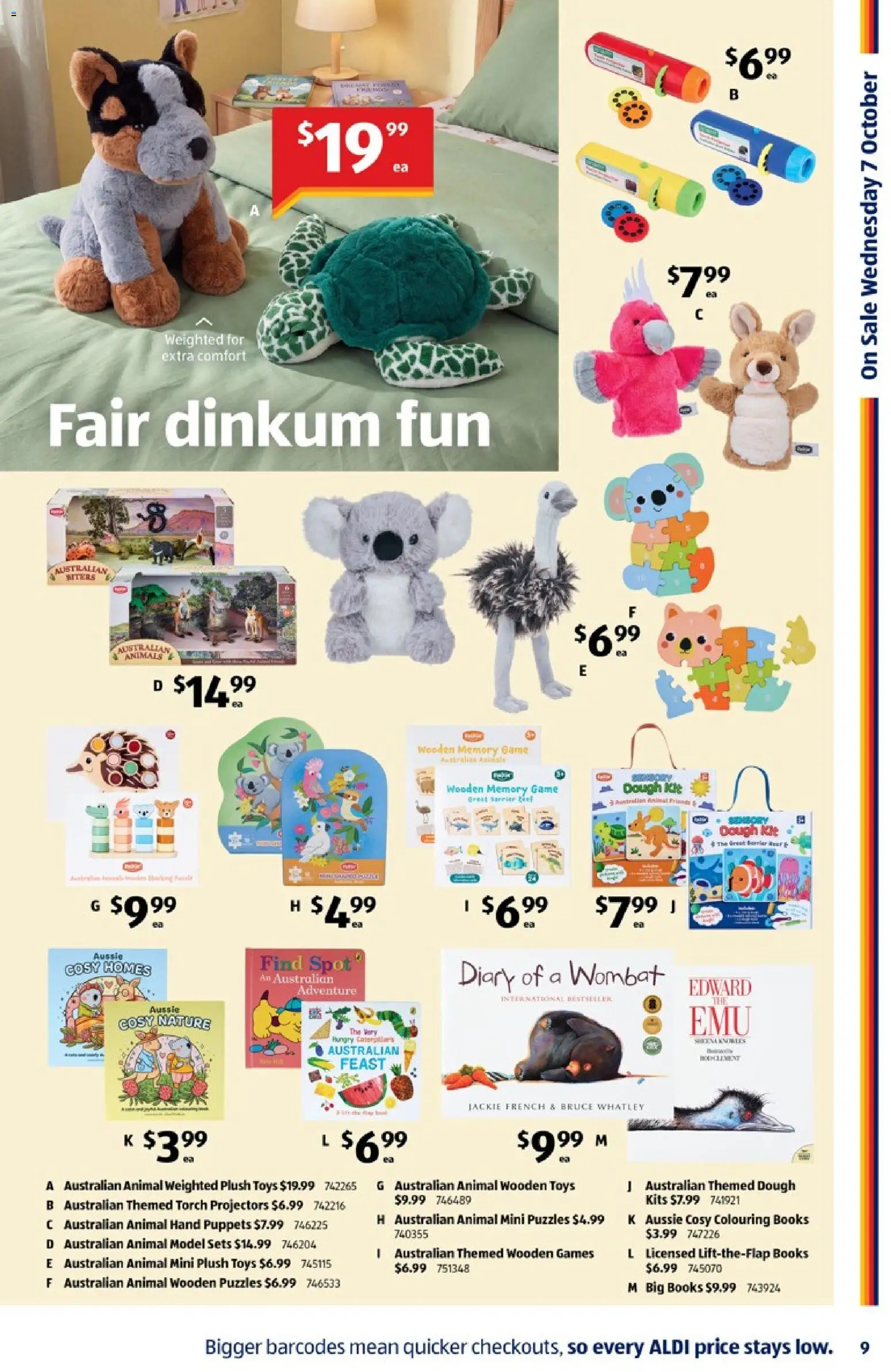 Aldi catalogue - valid from 07/10/2026 | Page: 9 | Products: Books, Game, Projector, Plush toys
