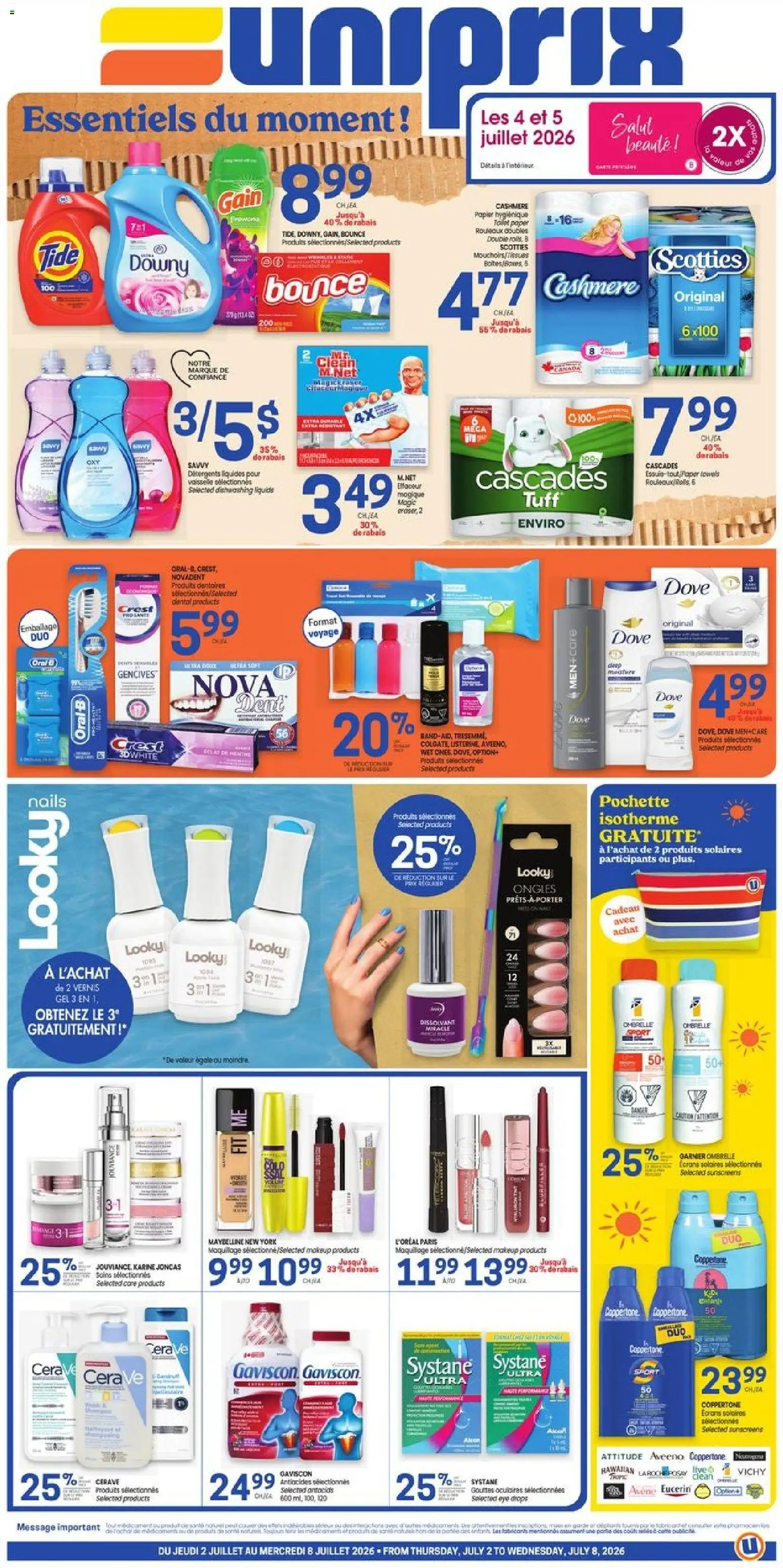 Uniprix flyer valid from Jul 2, 2026 | Page: 1