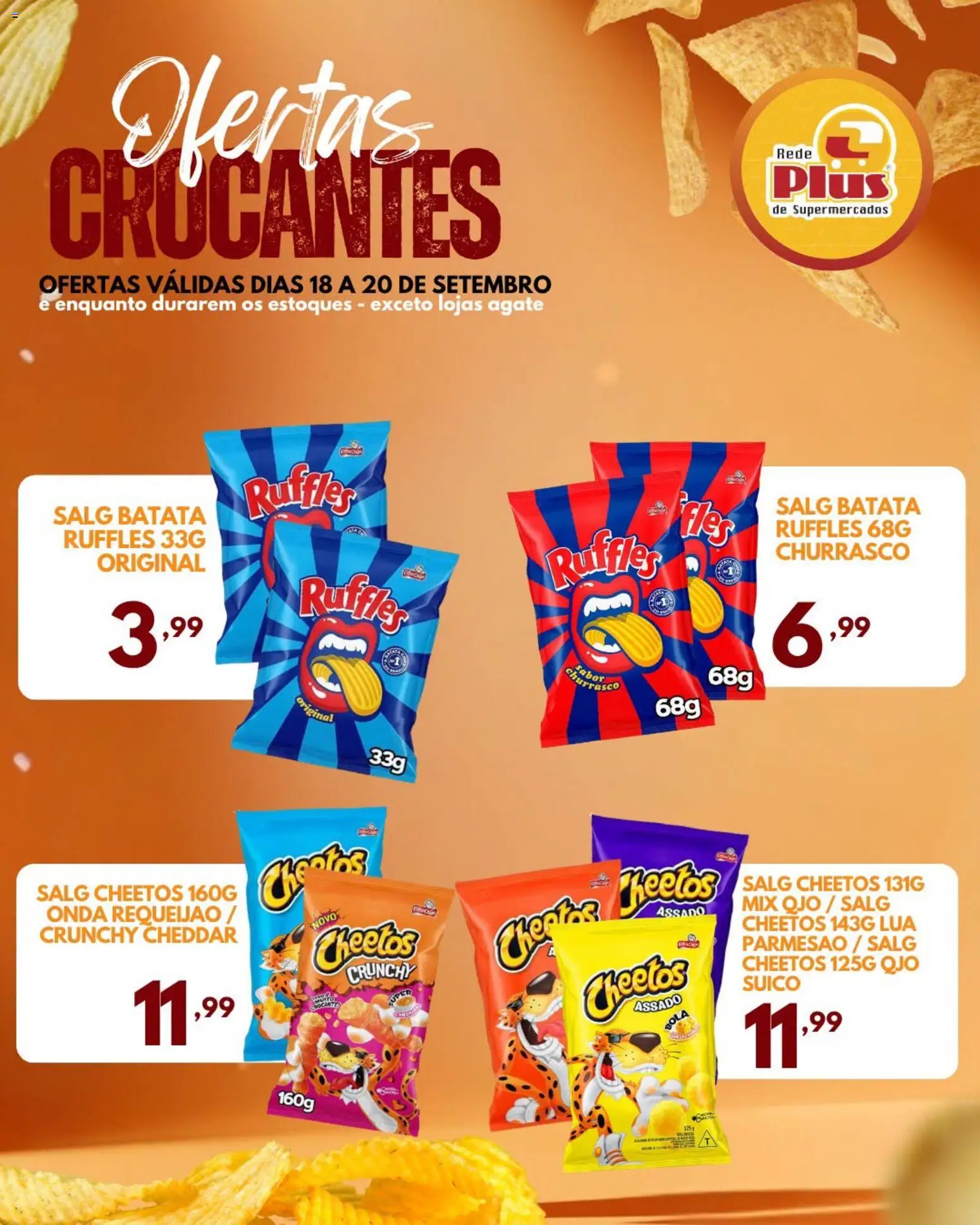 Rede Plus Supermercados Folheto - válido de 18/09/2026 | Página: 1 | Produtos: Parmesão, Cheddar, Cheetos, Batata