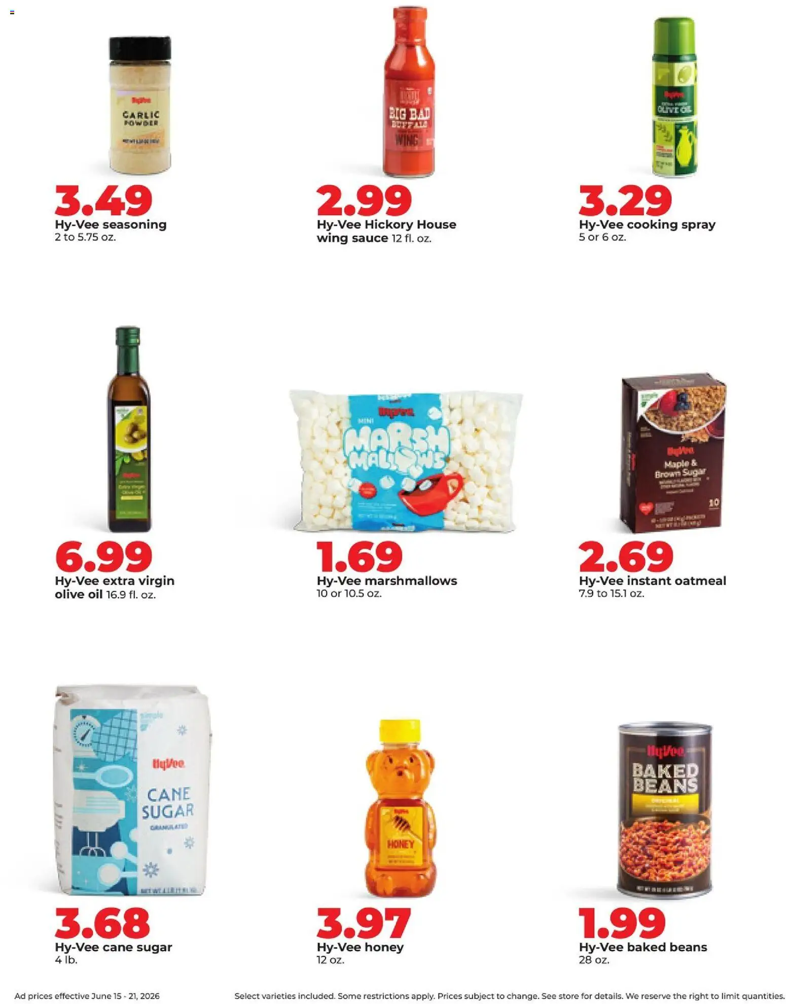 HyVee Weekly Ad - valid from 15.06.2026 | Page: 21 | Products: Oil, Sauce, Sugar, Garlic