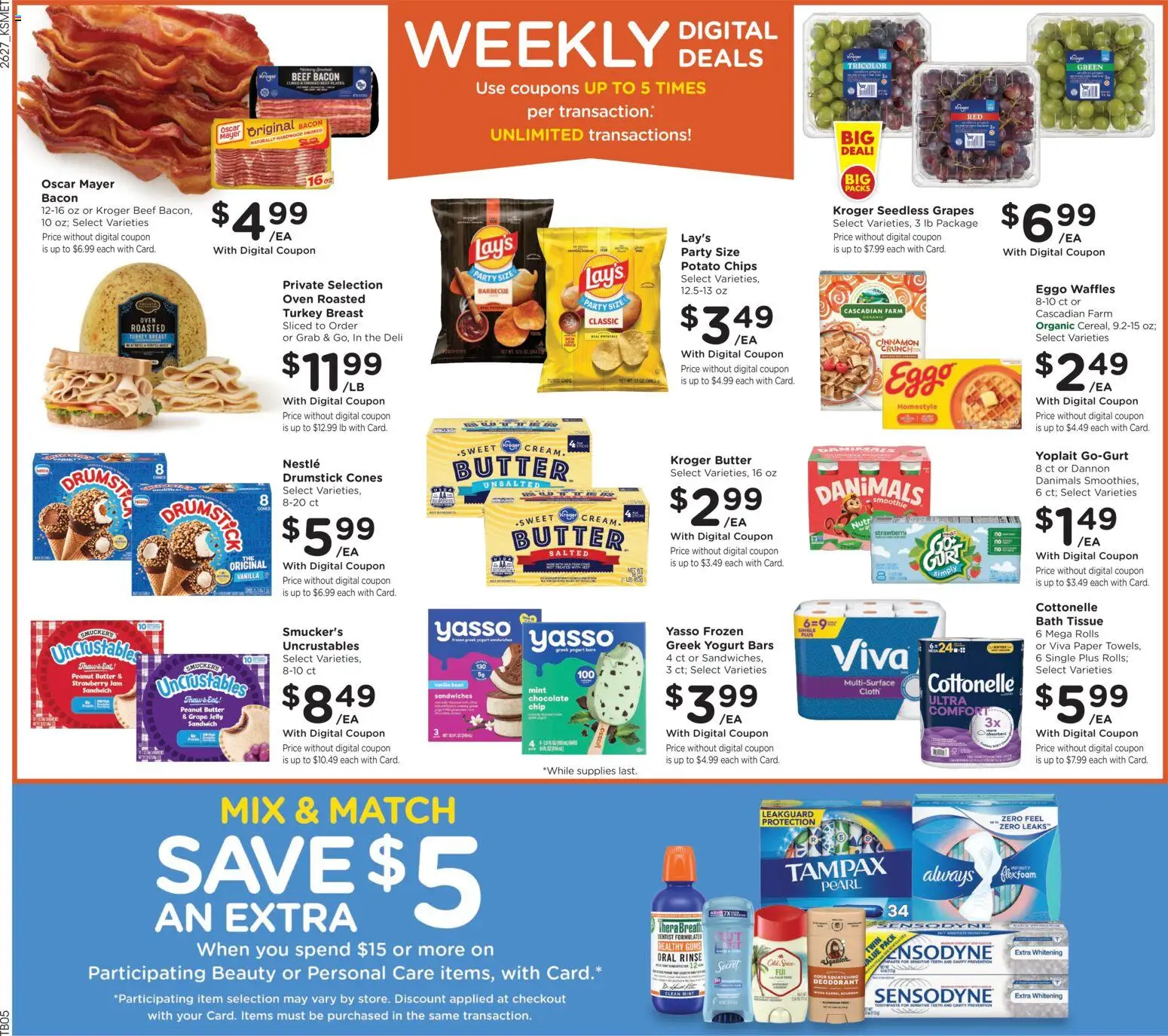 King Soopers Weekly Ad - valid from 08/05/2026 | Page: 3 | Products: Bath, Yogurt, Chips, Oven