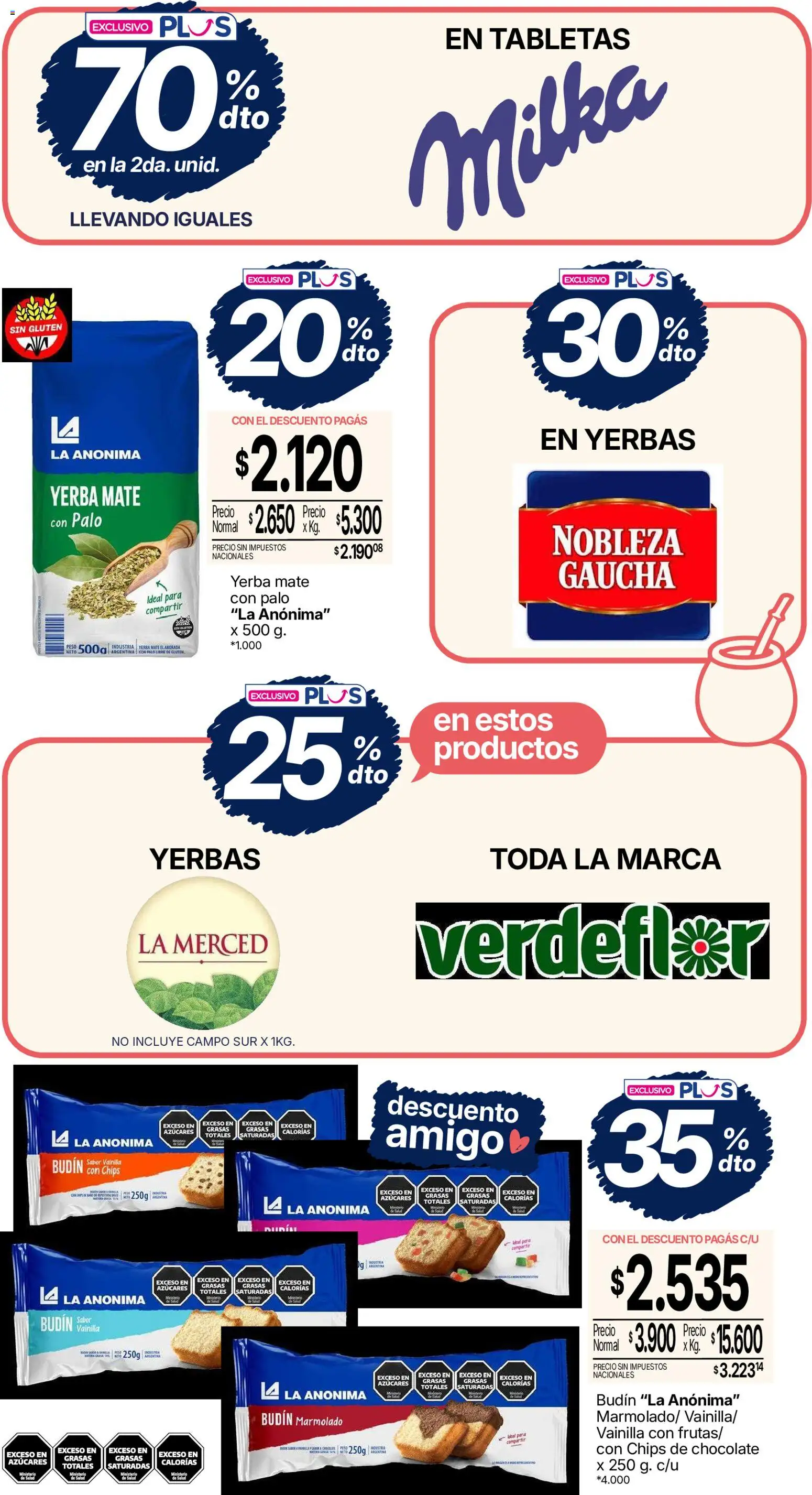 La Anonima - Catálogo especiales - amistad │ válido desde el 09/07/2026 | Página: 16 | Productos: Mate, Peso, Budín, Chocolate