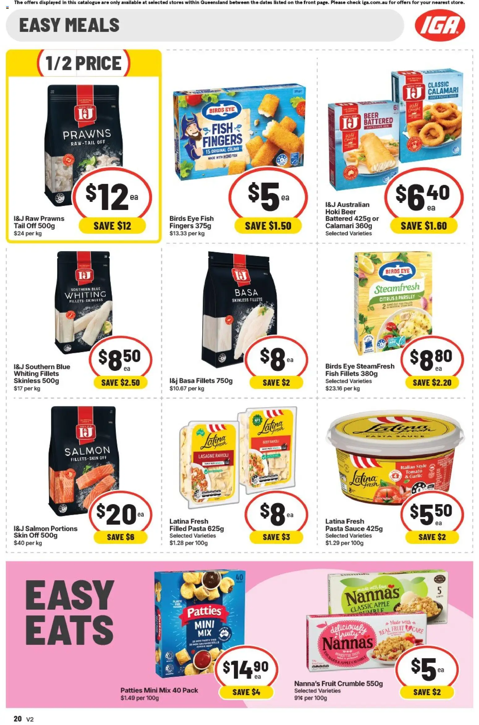IGA catalogue - valid from 25/08/2026 | Page: 25 | Products: Pasta, Prawns, Sauce, Citrus