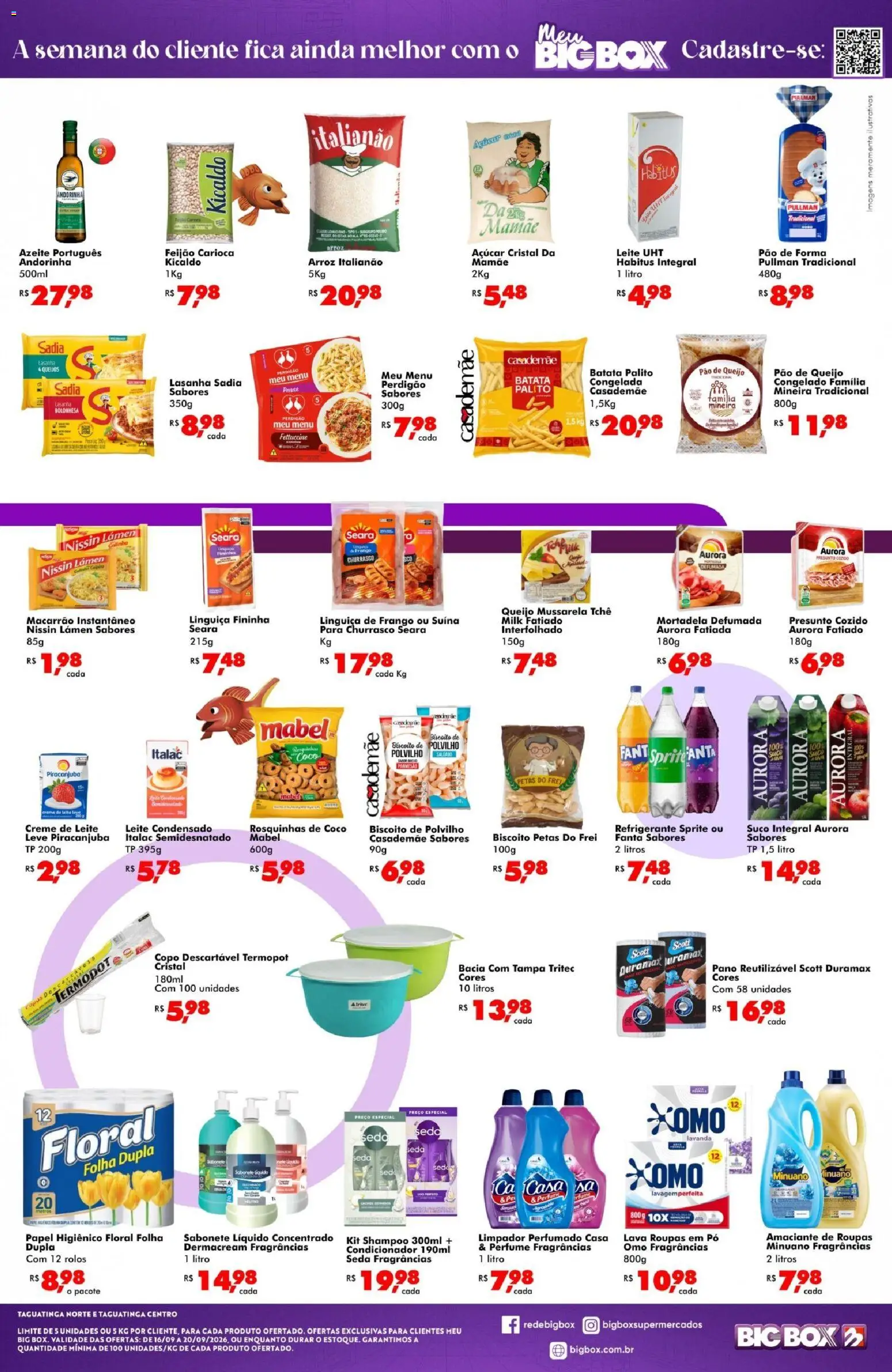 Big Box Folheto - válido de 16/09/2026 | Página: 2 | Produtos: Shampoo, Queijo, Açúcar, Pão de queijo
