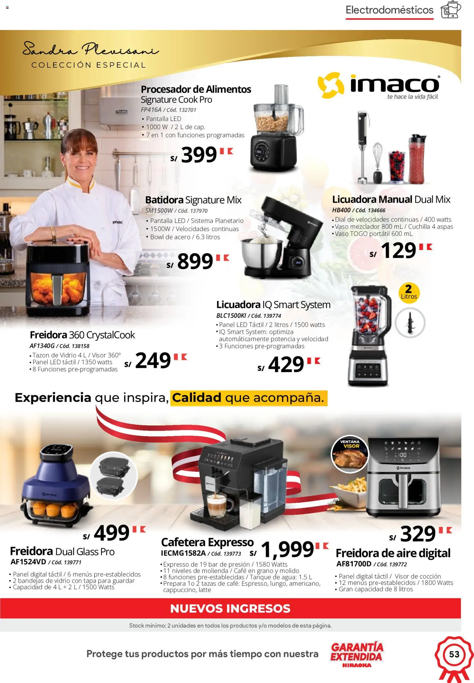 Catálogo Hiraoka válido desde 11/07/2026 | Página: 53 | Productos: Café, Té, Freidora, Licuadora