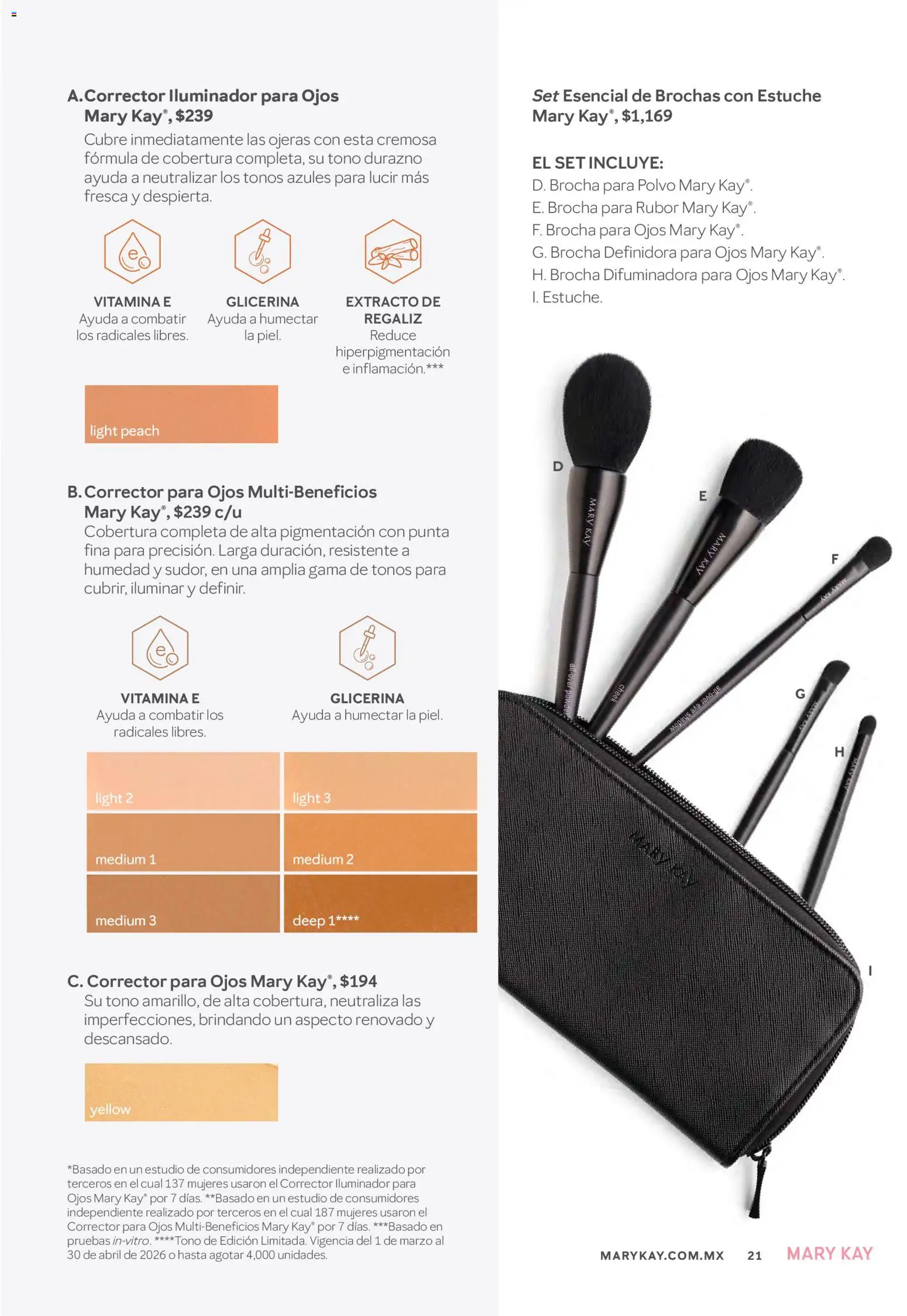 Nuevas ofertas de Mary Kay válidas en toda la República Mexicana desde el 01.03.2026. ¡Encuentra las mejores ofertas en Mary Kay catálogo! | Página: 21 | Productos: Durazno, Iluminador, Estuche, Rubor